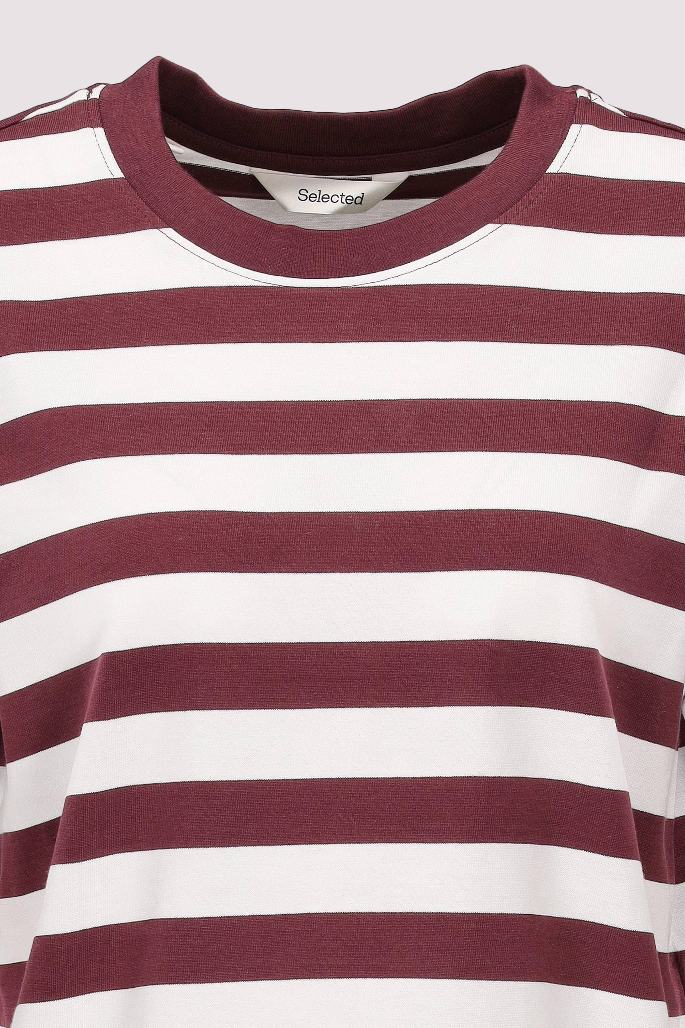 Selected - SLFESSENTIAL SS STRIPED BOXY T
