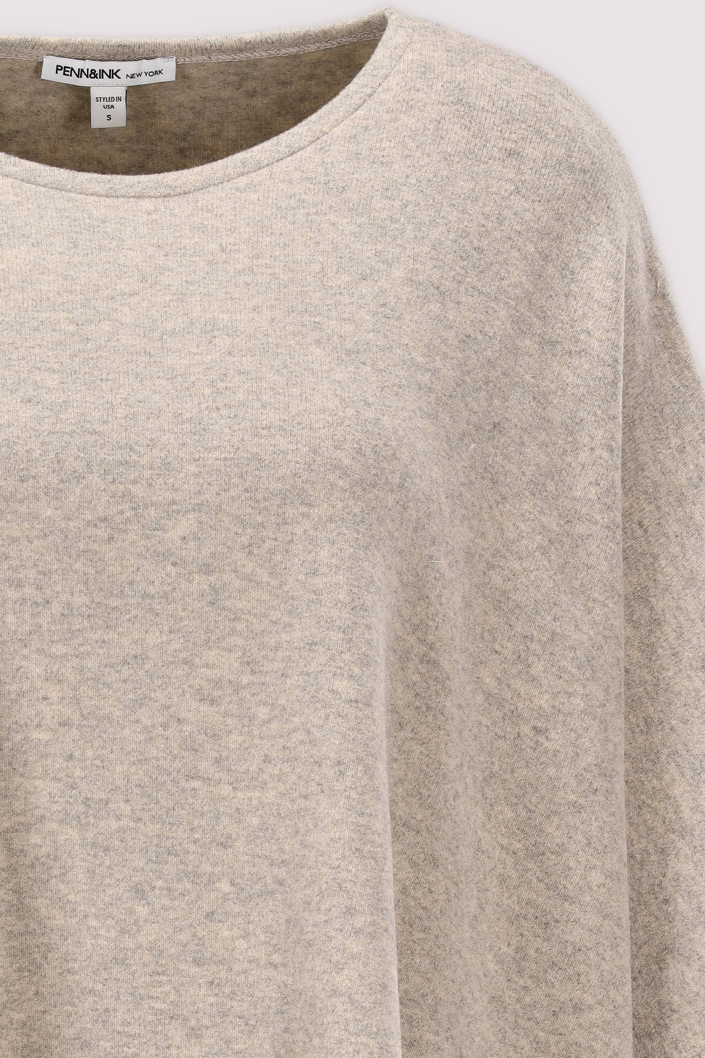 Penn&Ink - Rundhalspullover Damen beige, elegant