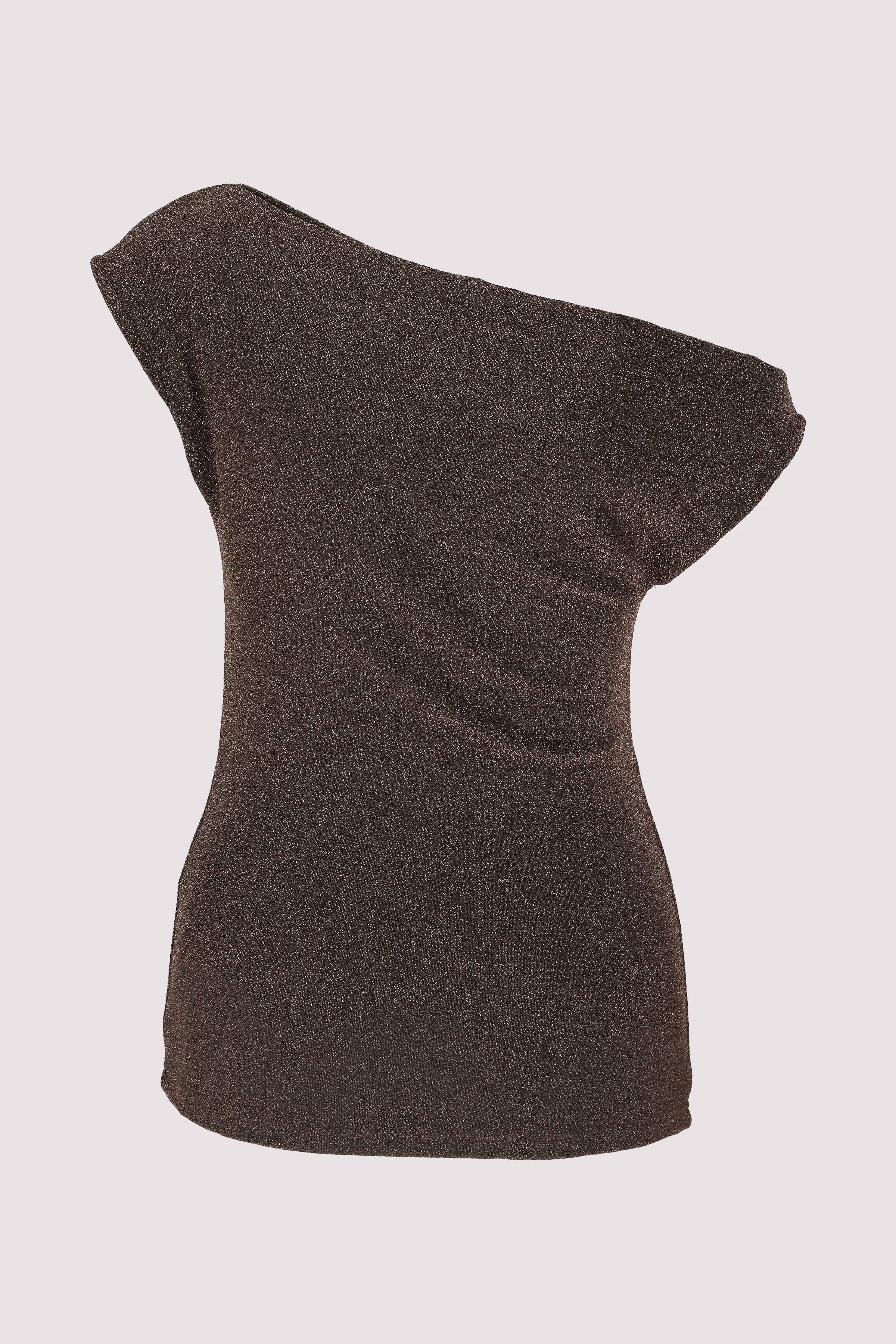 Selected - Kurzarm-T-Shirt Selected Damen Braun