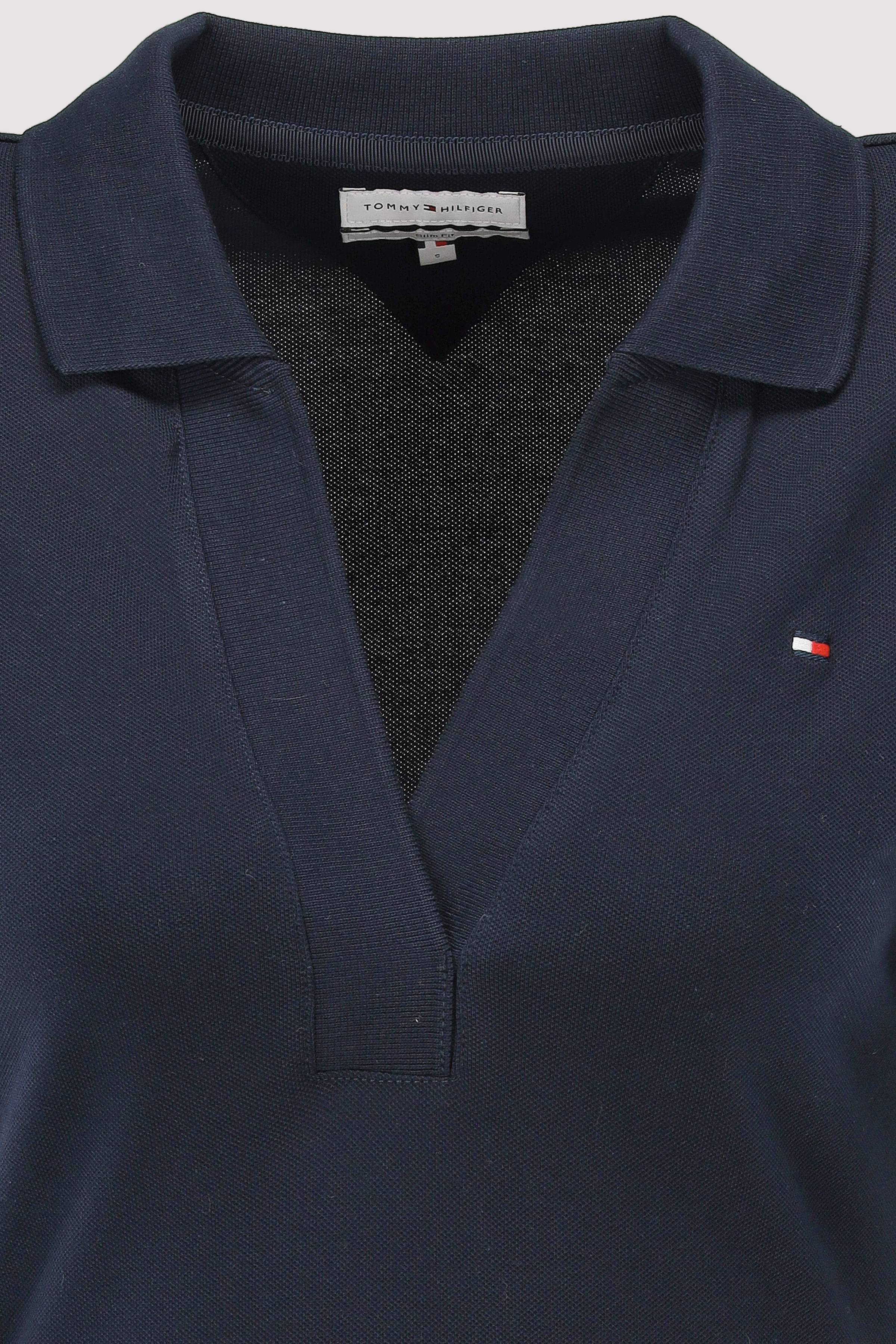 Tommy Hilfiger - SLIM OPEN NK POLO DRESS SS