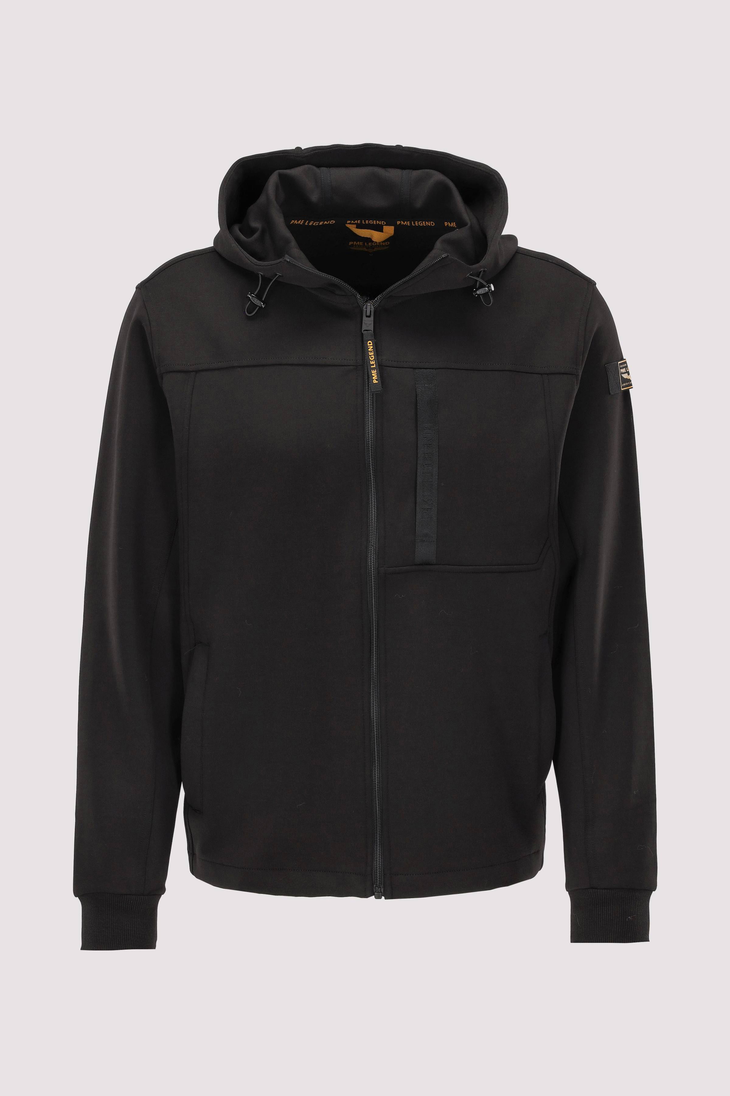Hooded jacket interlock