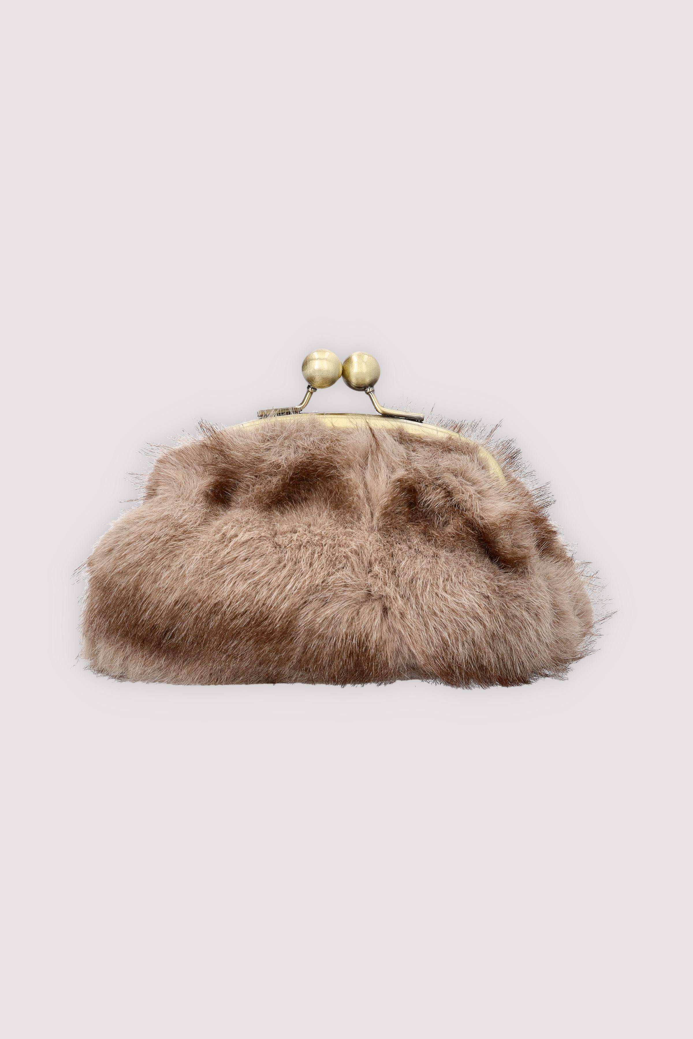 Taupe Kosmetiktasche für Damen, geräumig