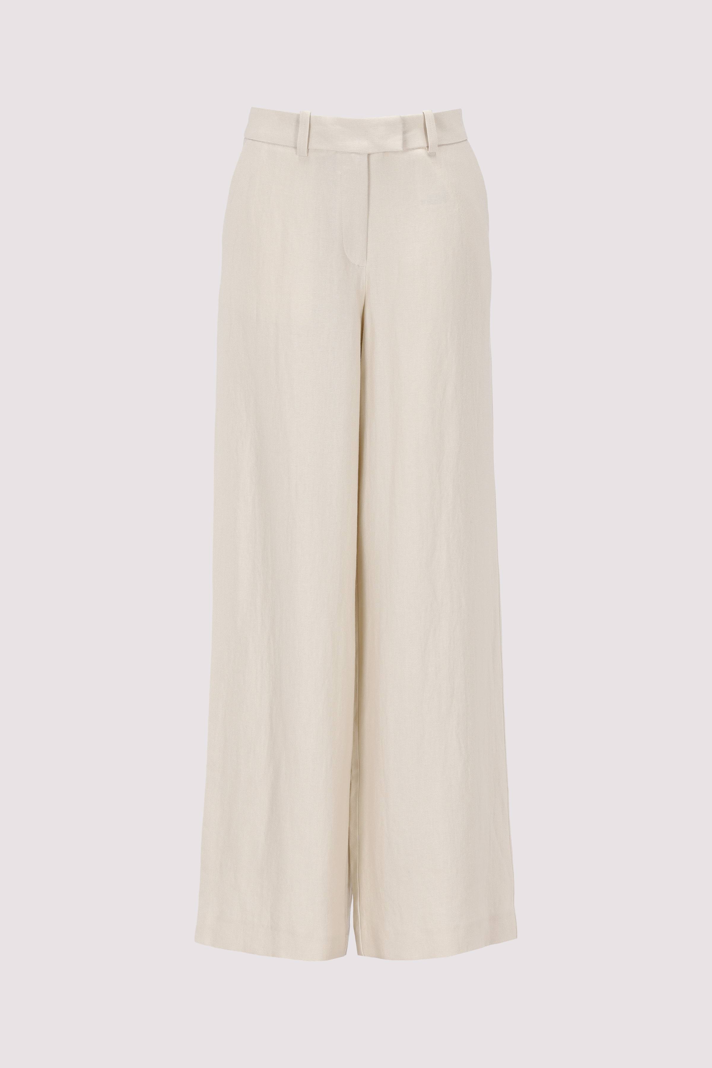 Pants, tailored, wide-leg, zip