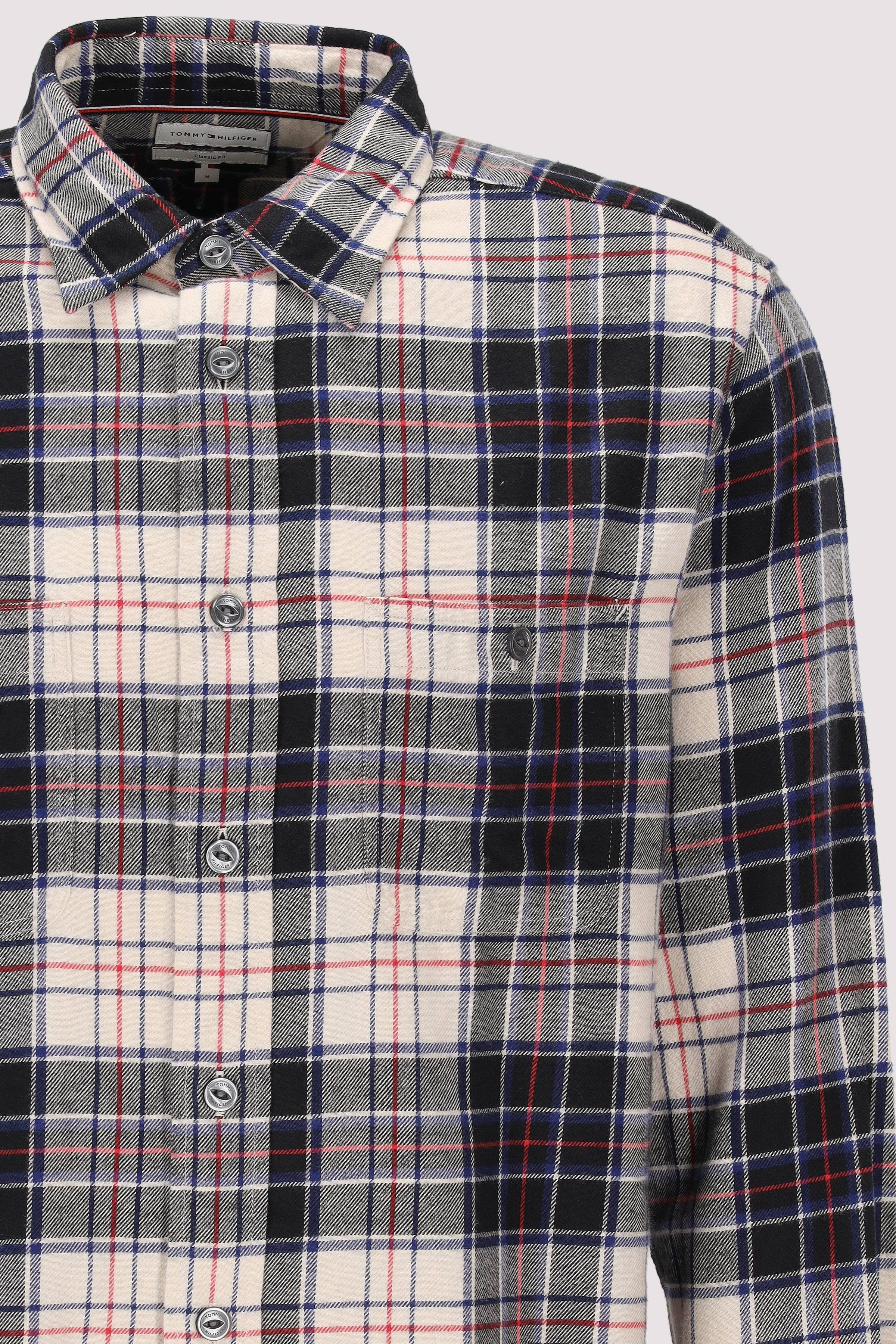 Tommy Hilfiger - Tommy Hilfiger Herren Langarmhemd weiß