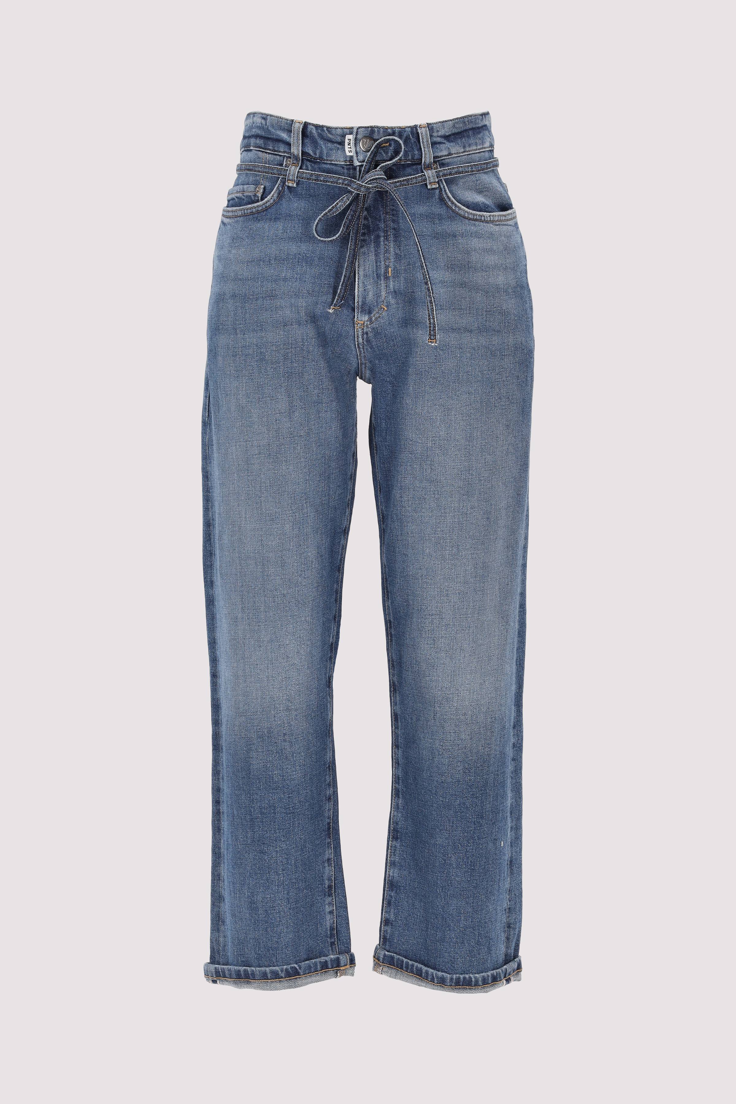 PNTS Wide-Leg-Jeans Mittelblau Lässig