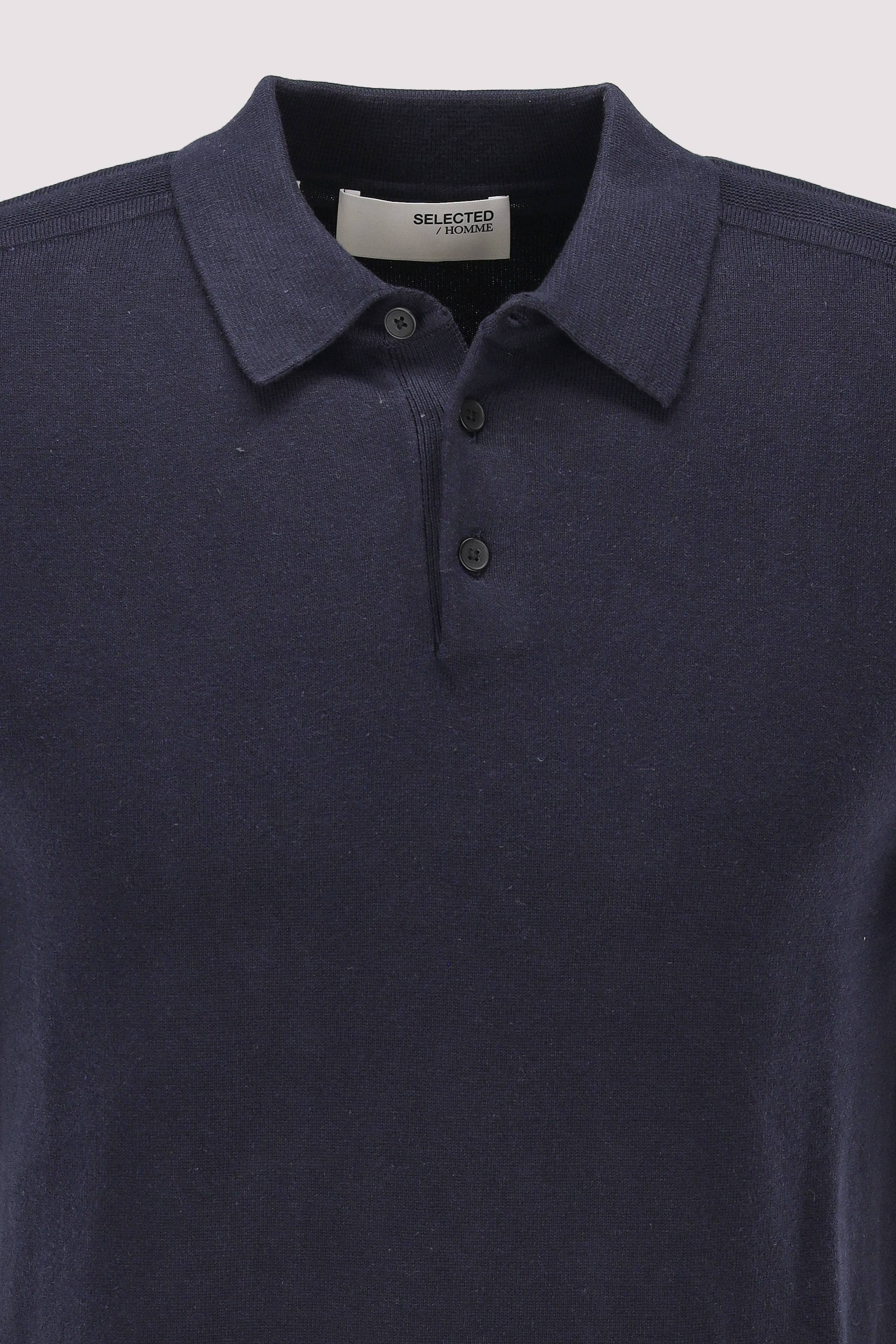 Selected - SLHBERG SS KNIT POLO NOOS