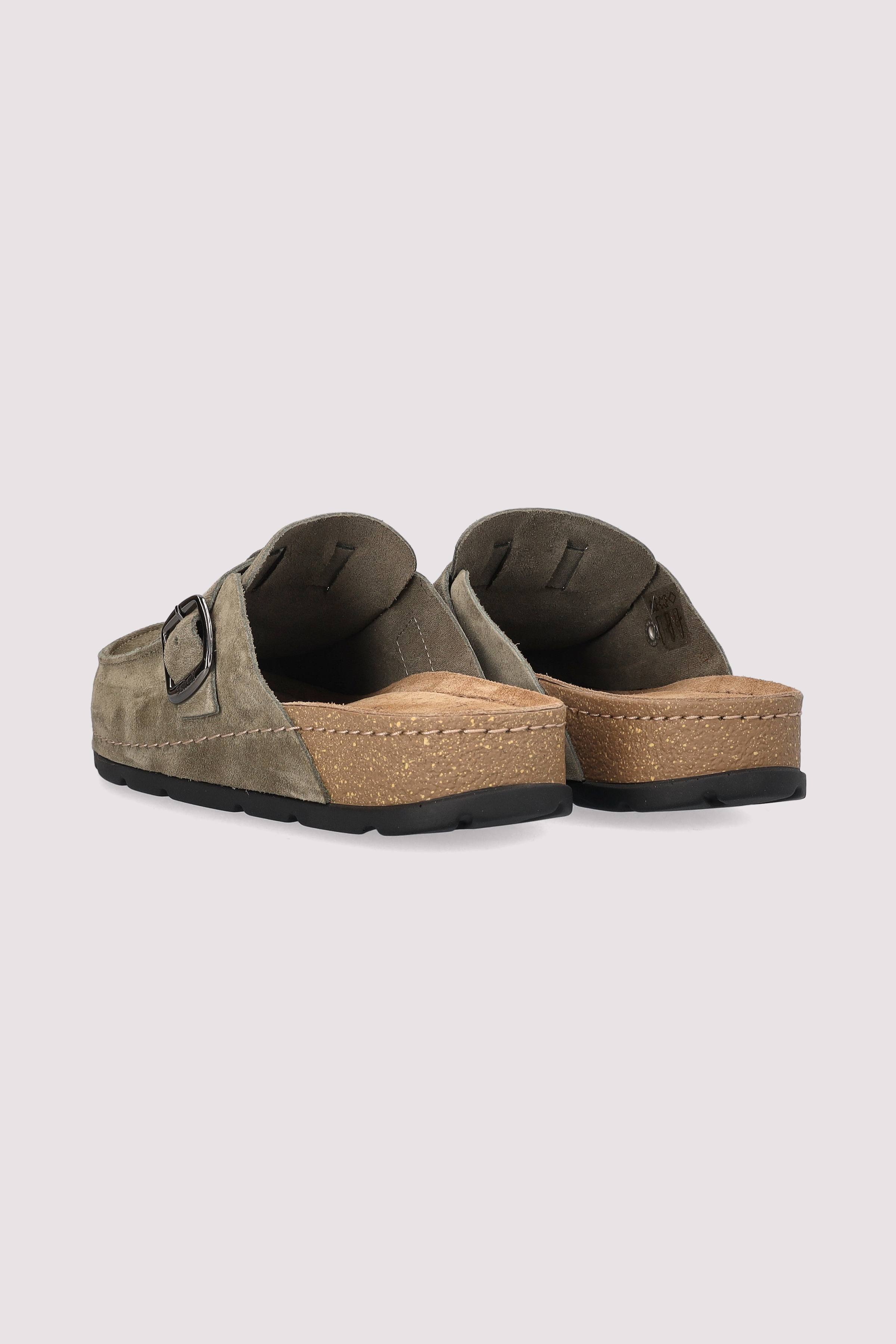 Scholl - Scholl Sandale aus Leder, khaki.