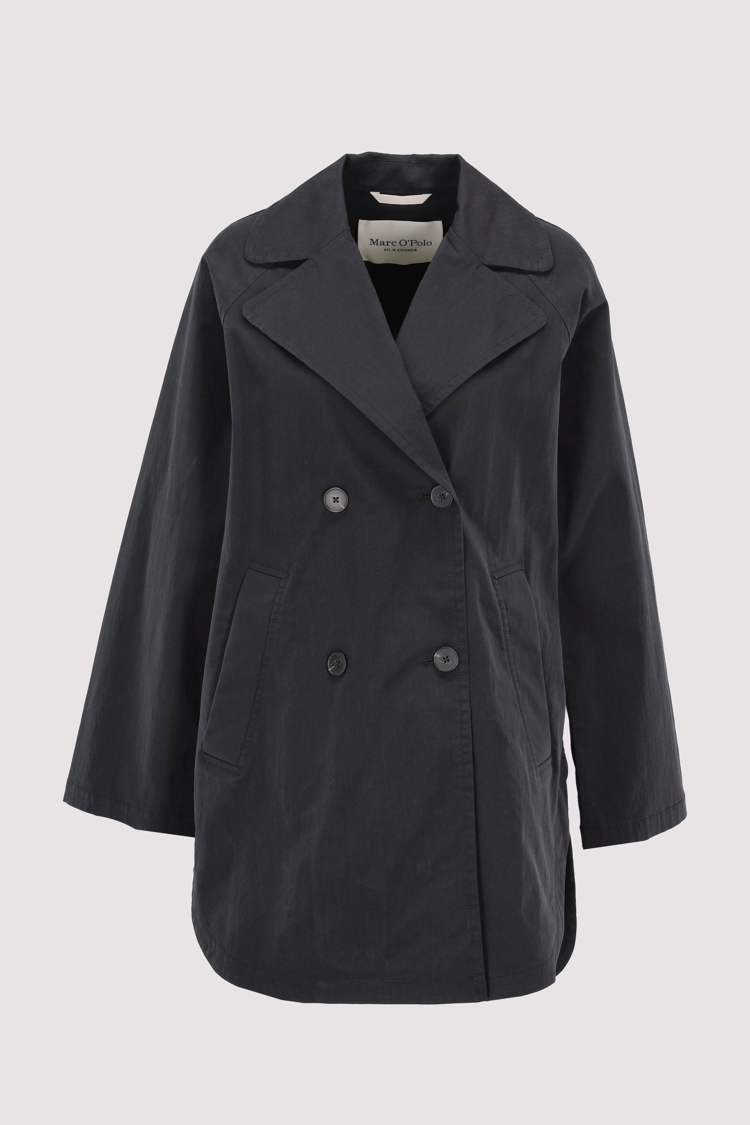 Cotton blend trench cape, lape