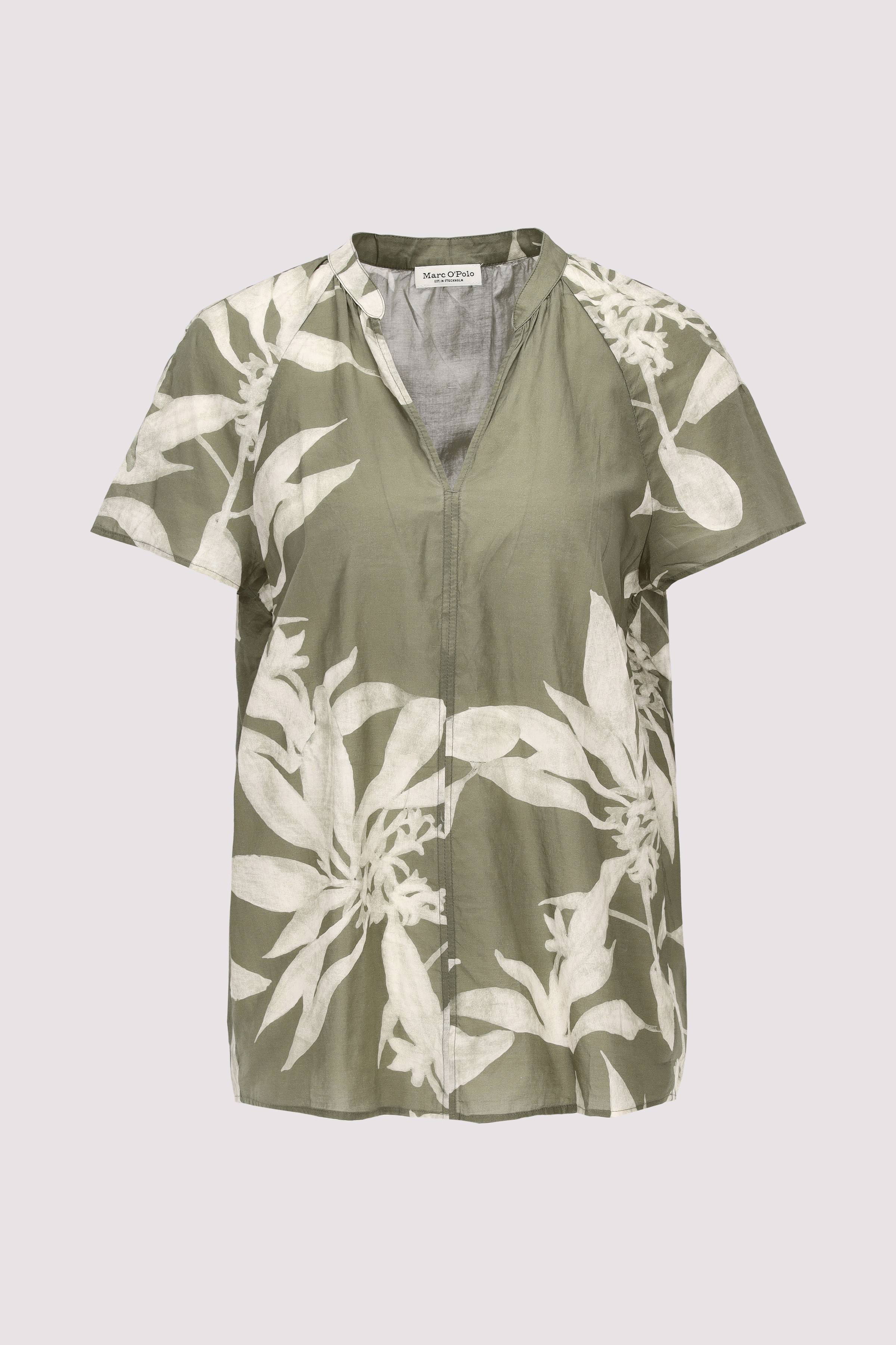 Blouse, v-neck, short sleeves,