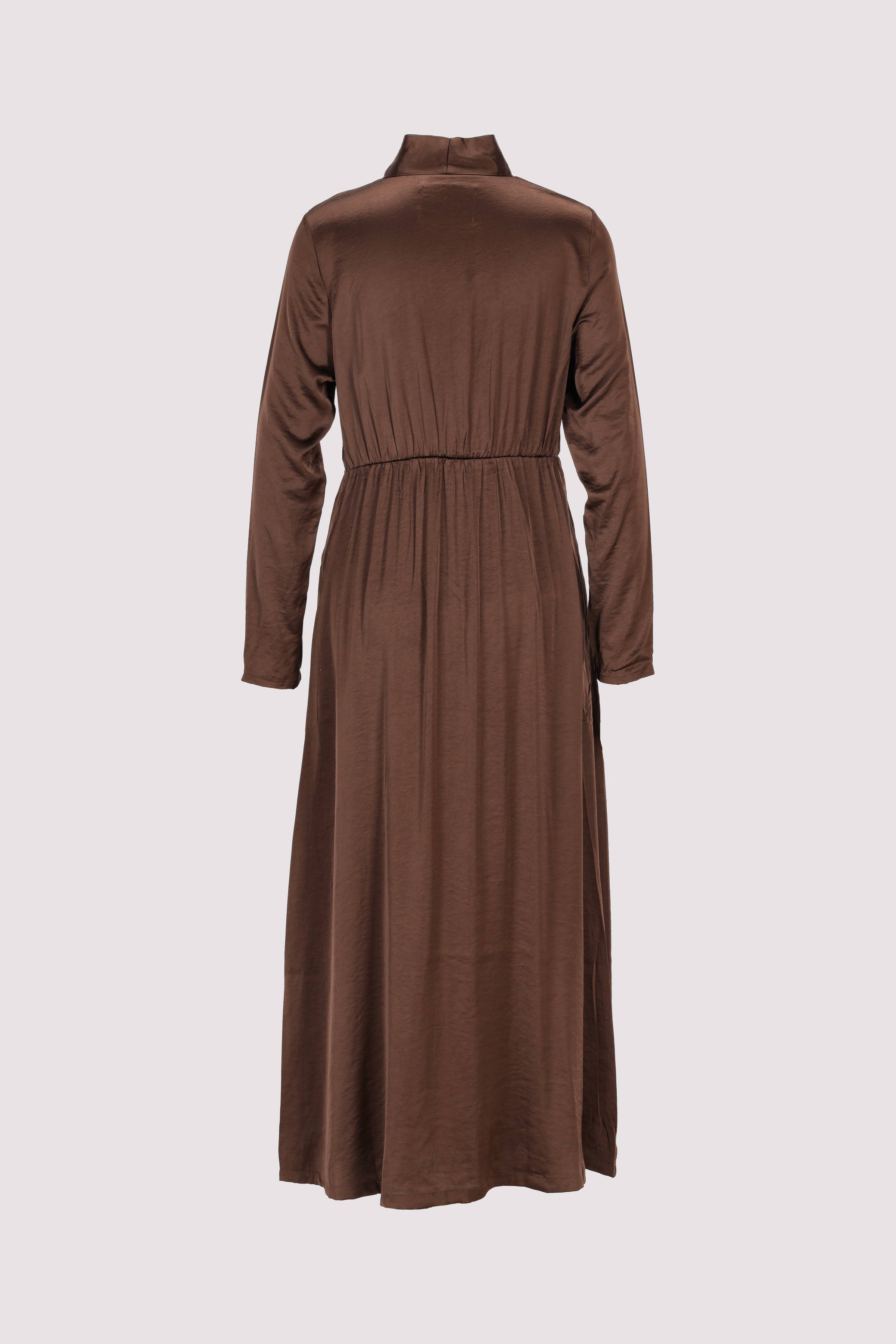 Langes Kleid Grace Choco, weich fallend