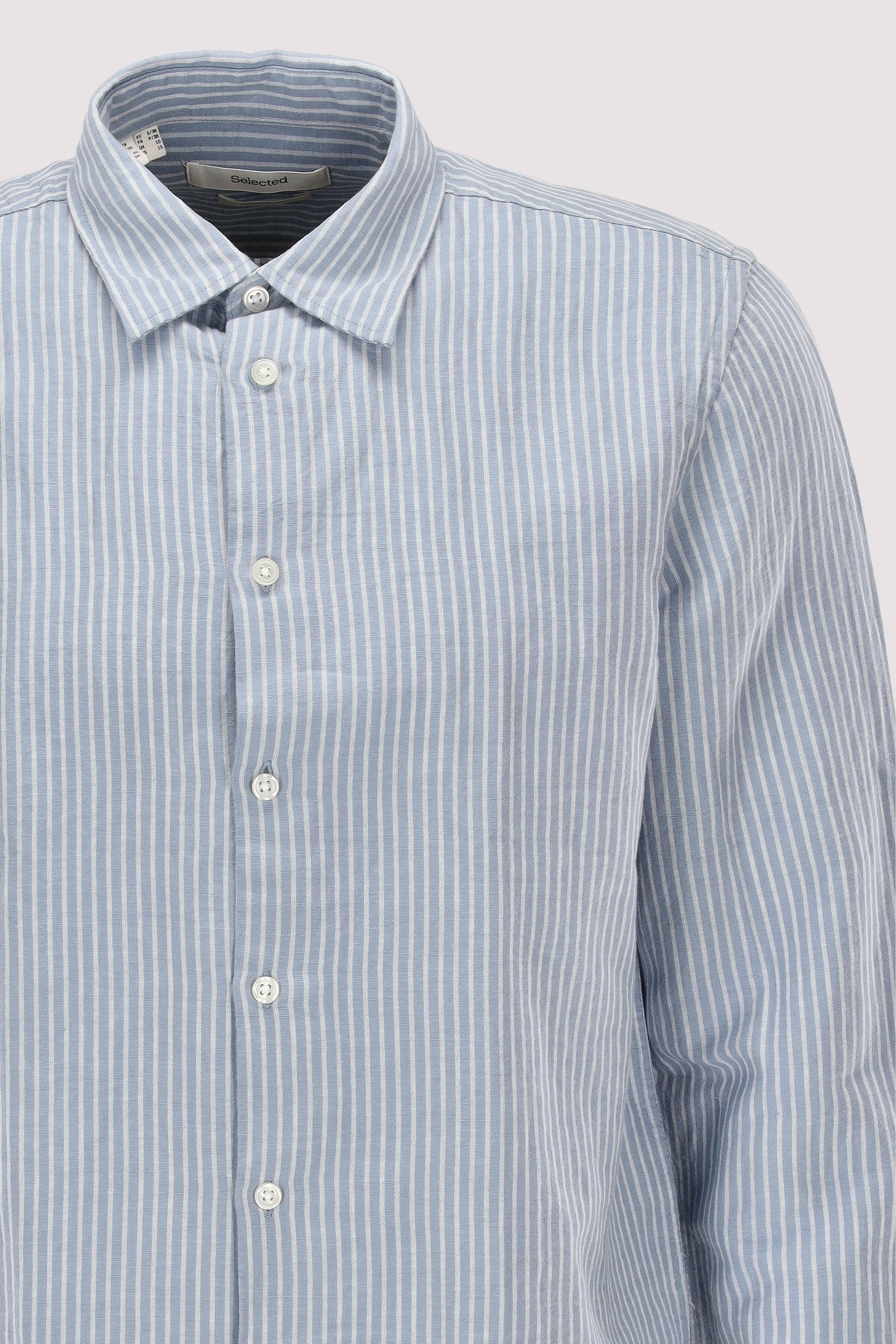 Selected - Selected Langarmhemd in Dusty Blue