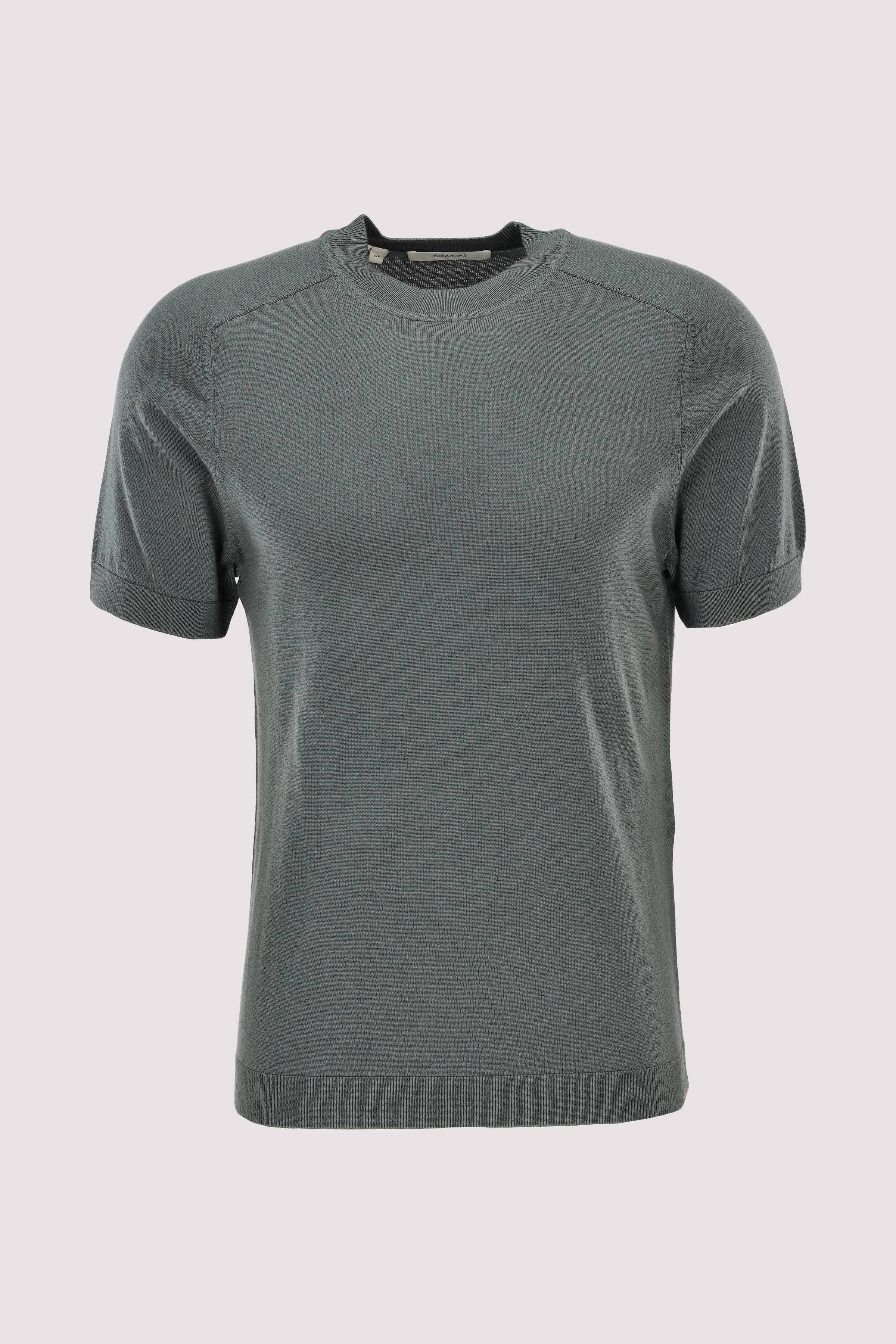 SLHTRAY SS KNIT MERINO CREW NE