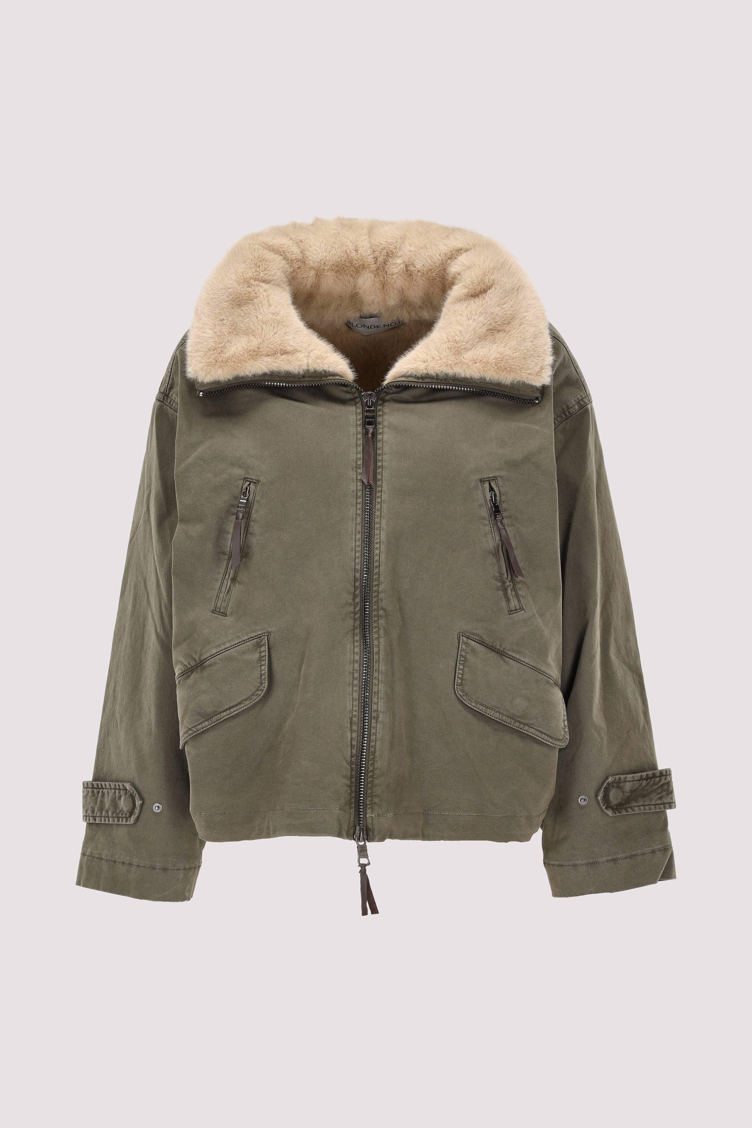Blonde No. 8 Kunstfelljacke Khaki