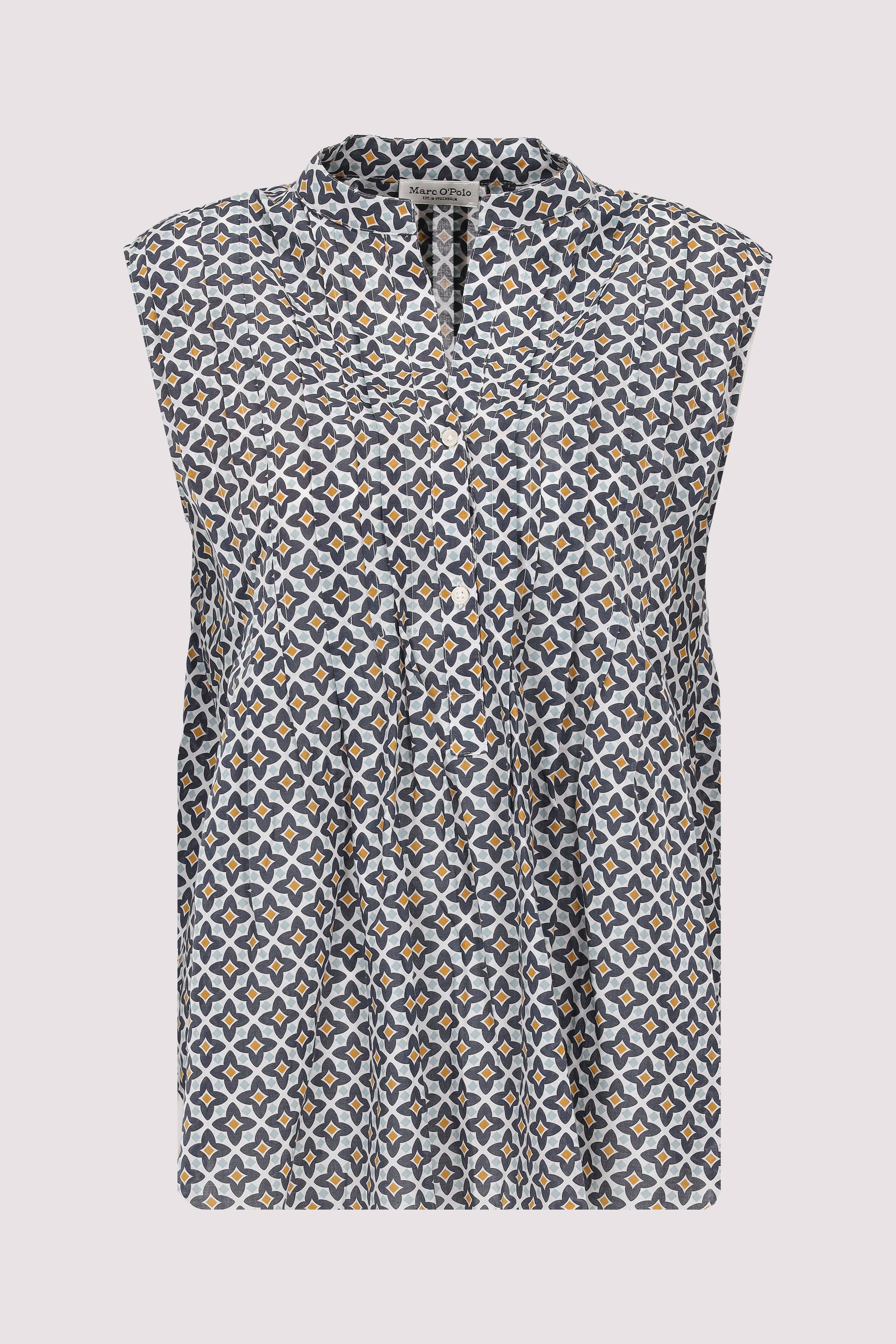 Woven Top, flared shape, pleat