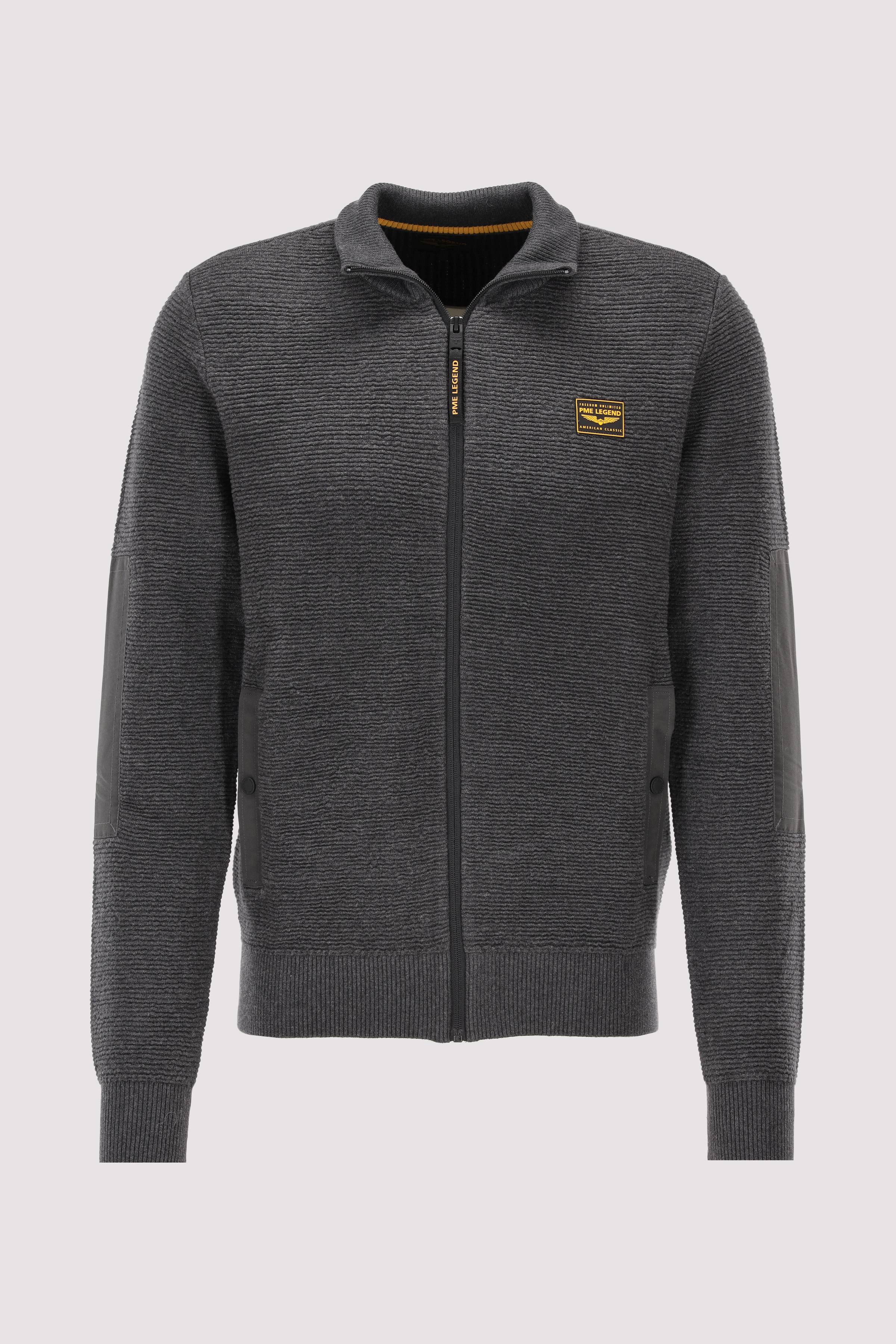 Zip jacket texture yarn