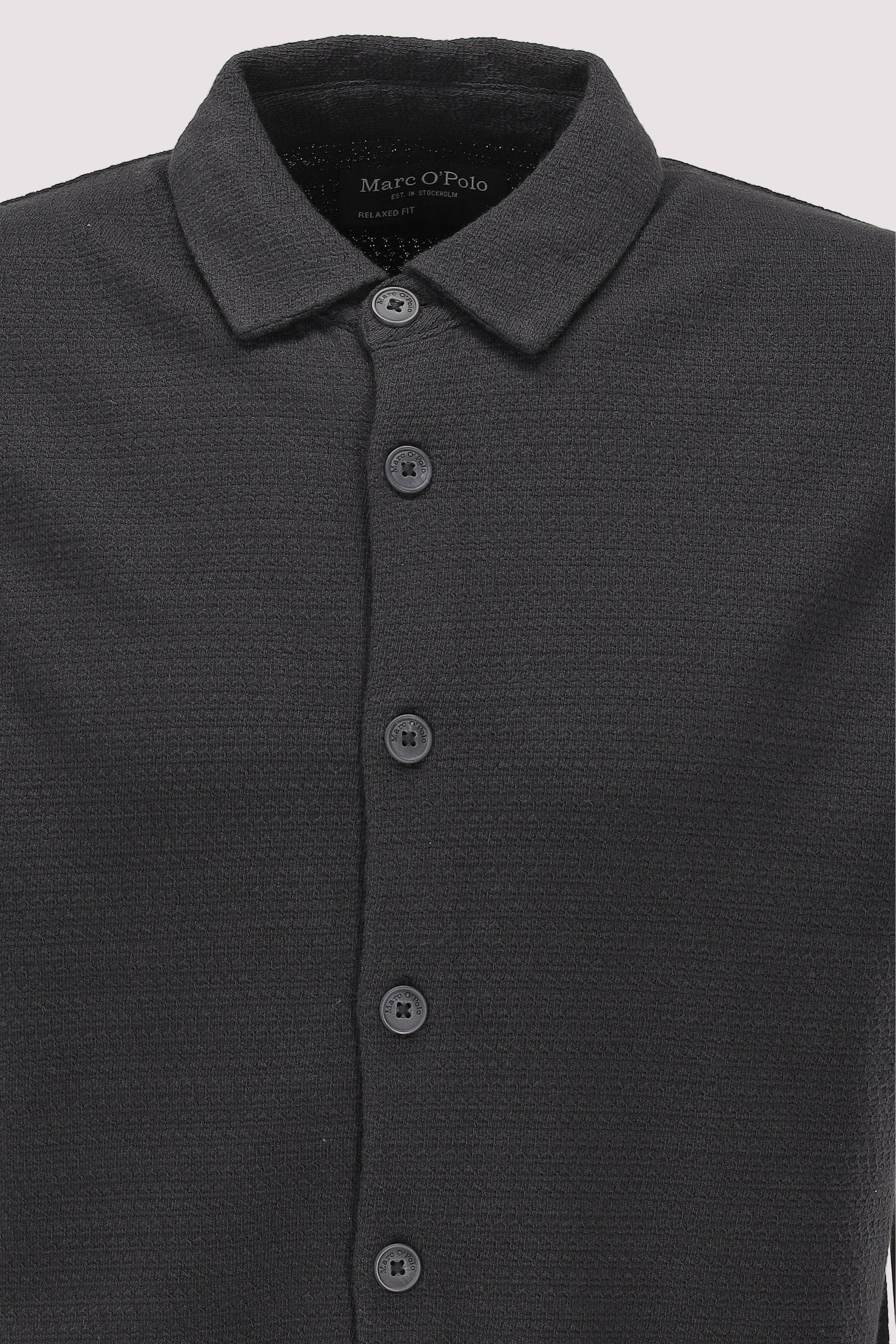 Marc O Polo Casual - Marc O'Polo Herren Kurzarmhemd Schwarz