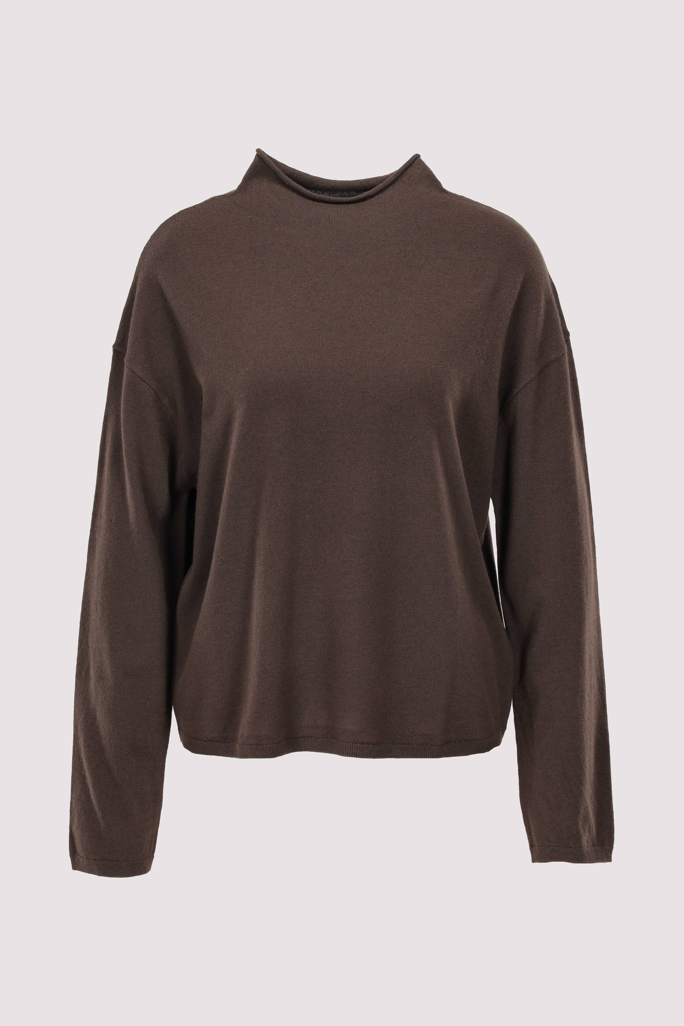 Marc O'Polo Damen Rundhalspullover braun