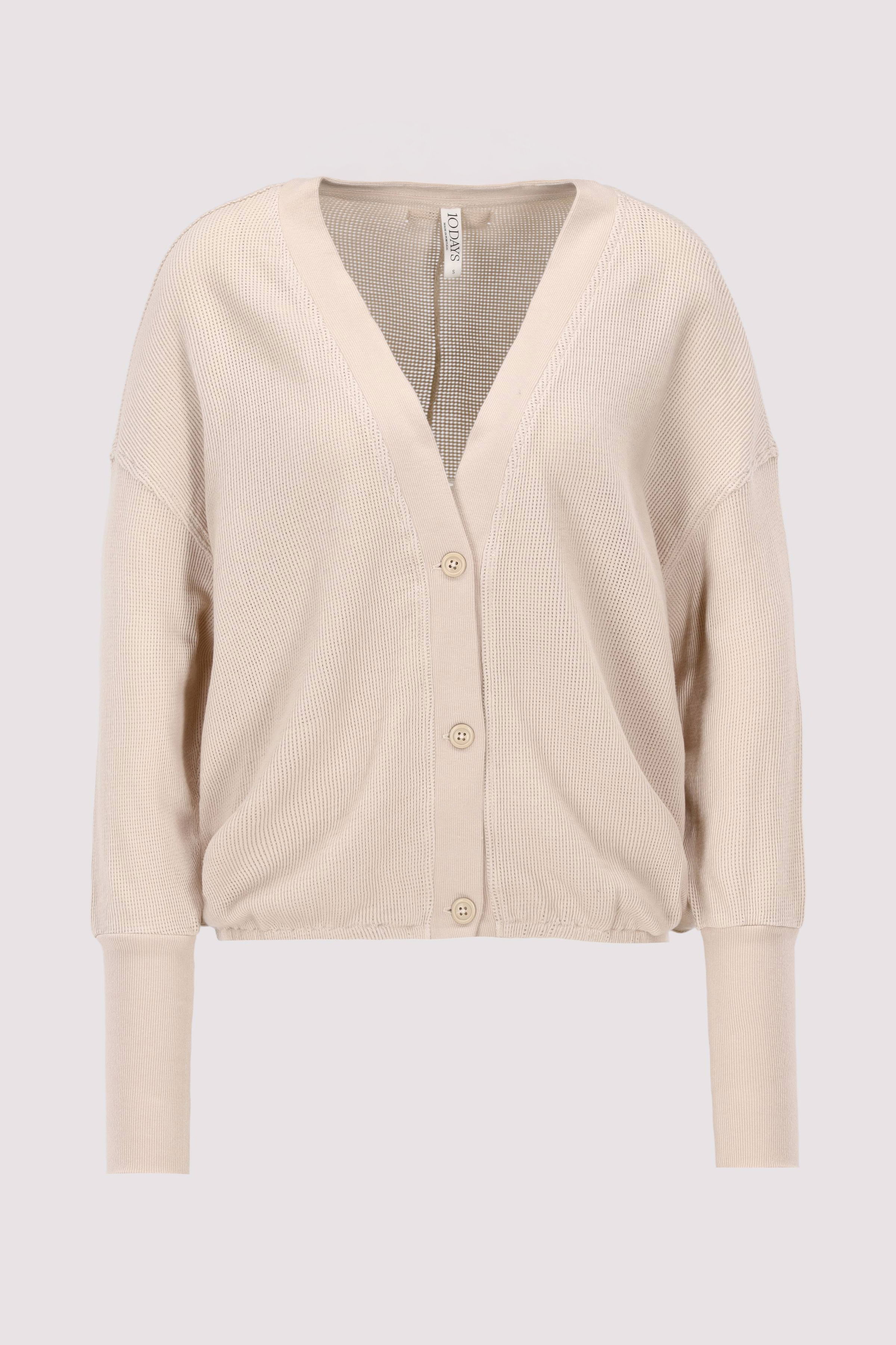 V-Neck Cardigan Mesh