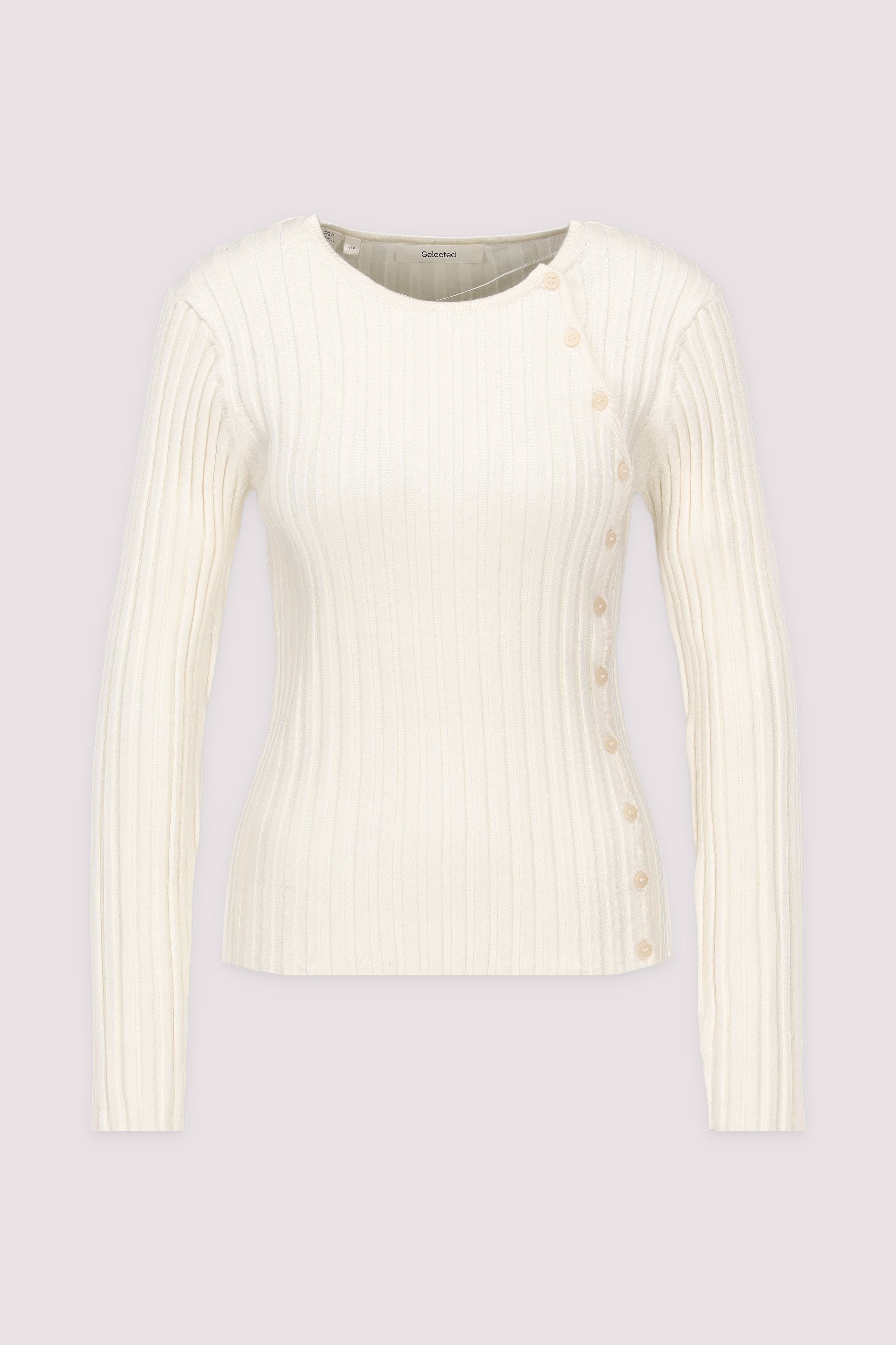 SLFHELEN LS KNIT BUTTON O-NECK