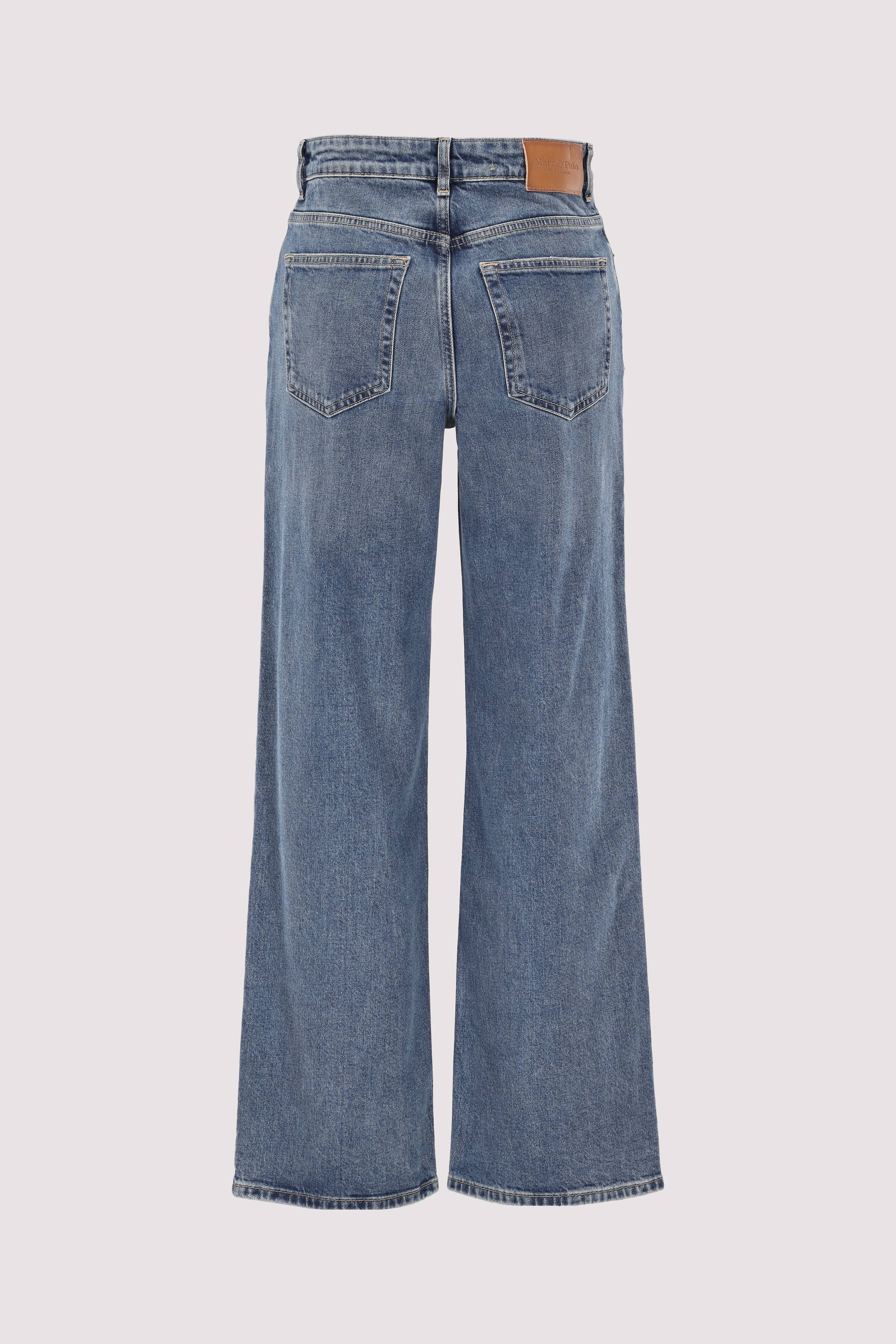 Marc O´Polo International - Denim trousers, mid waist, wid
