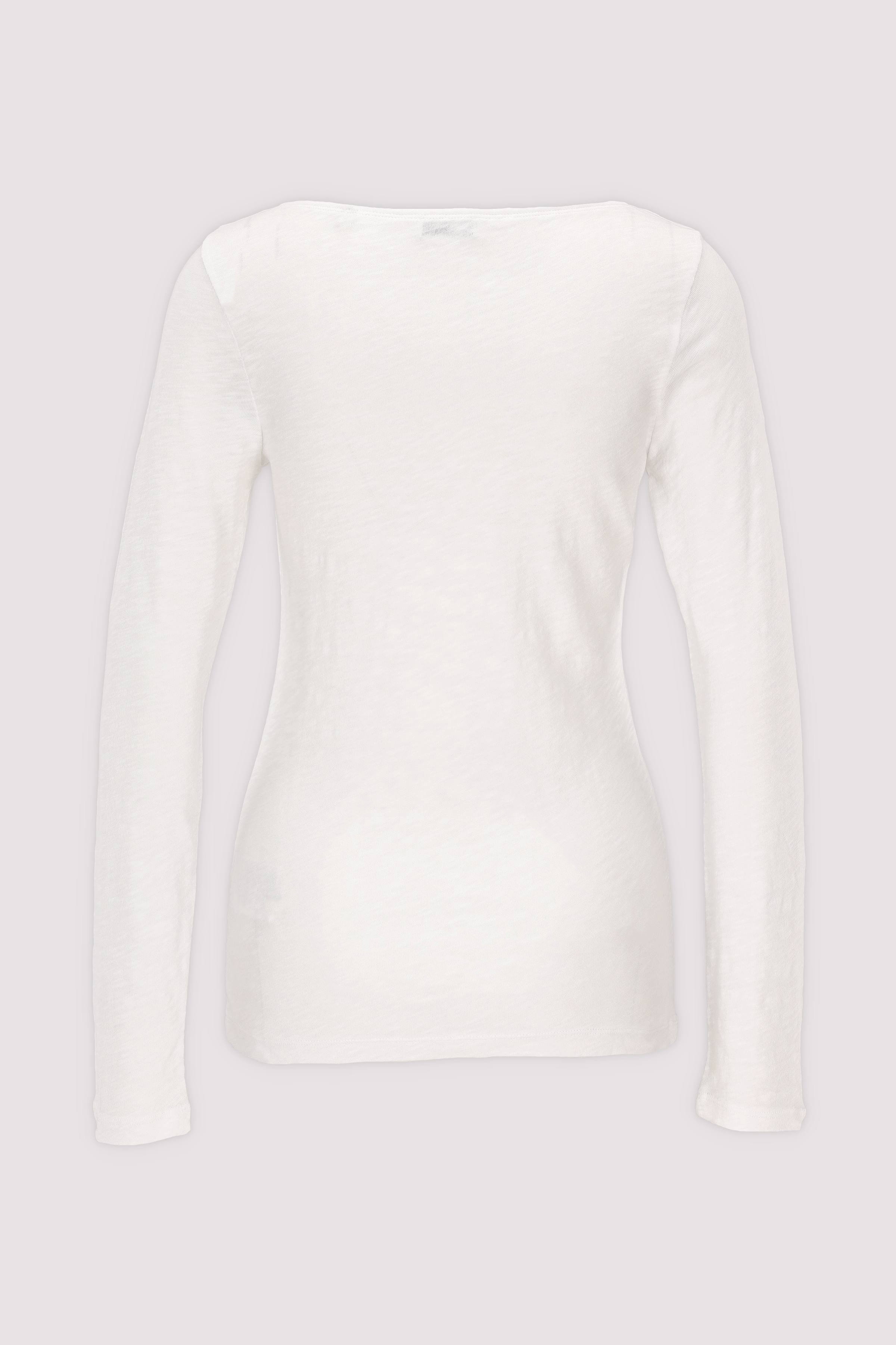 Weißes Damen Longsleeve aus Baumwolle