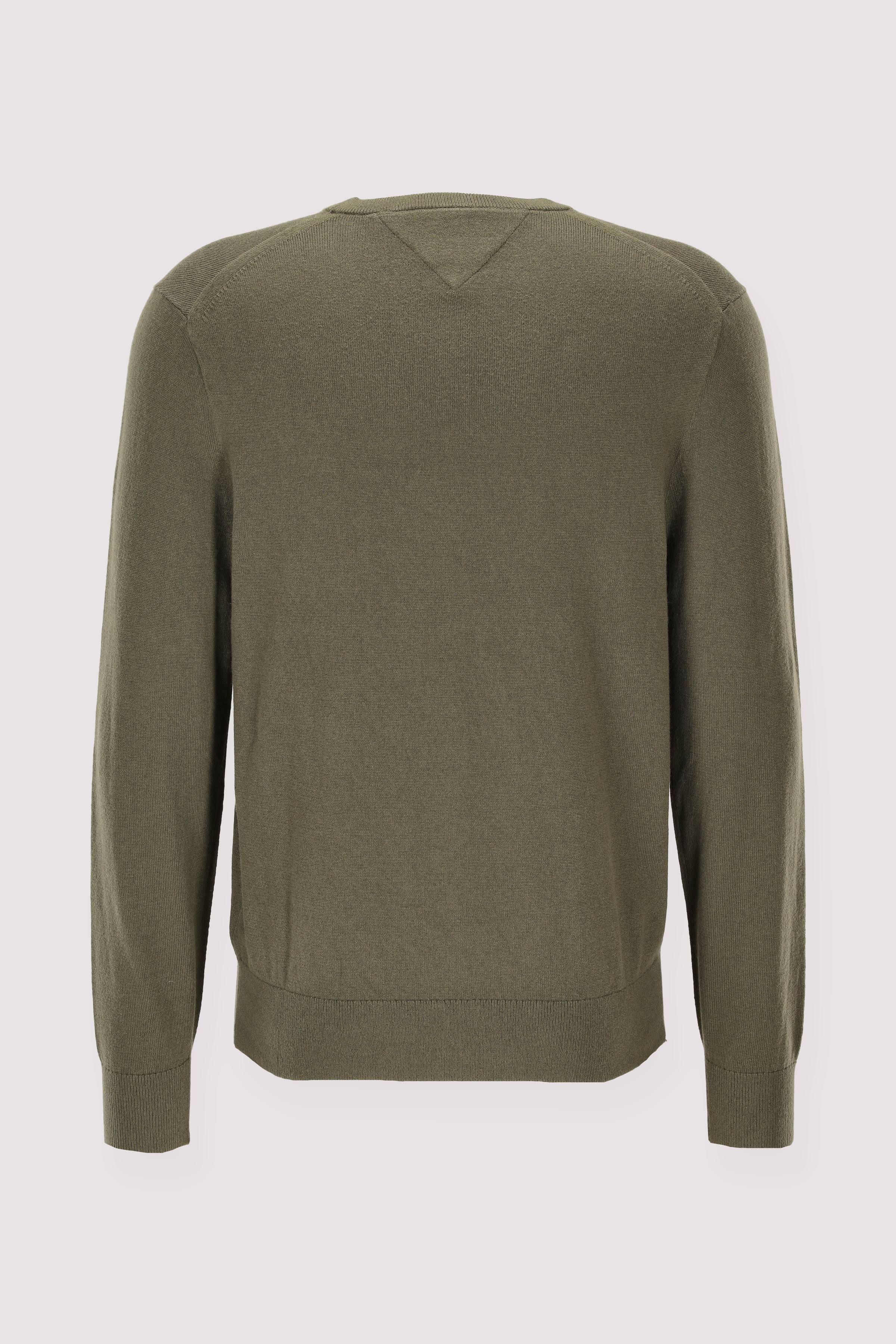 Tommy Hilfiger Bio-Rundhalspullover grün