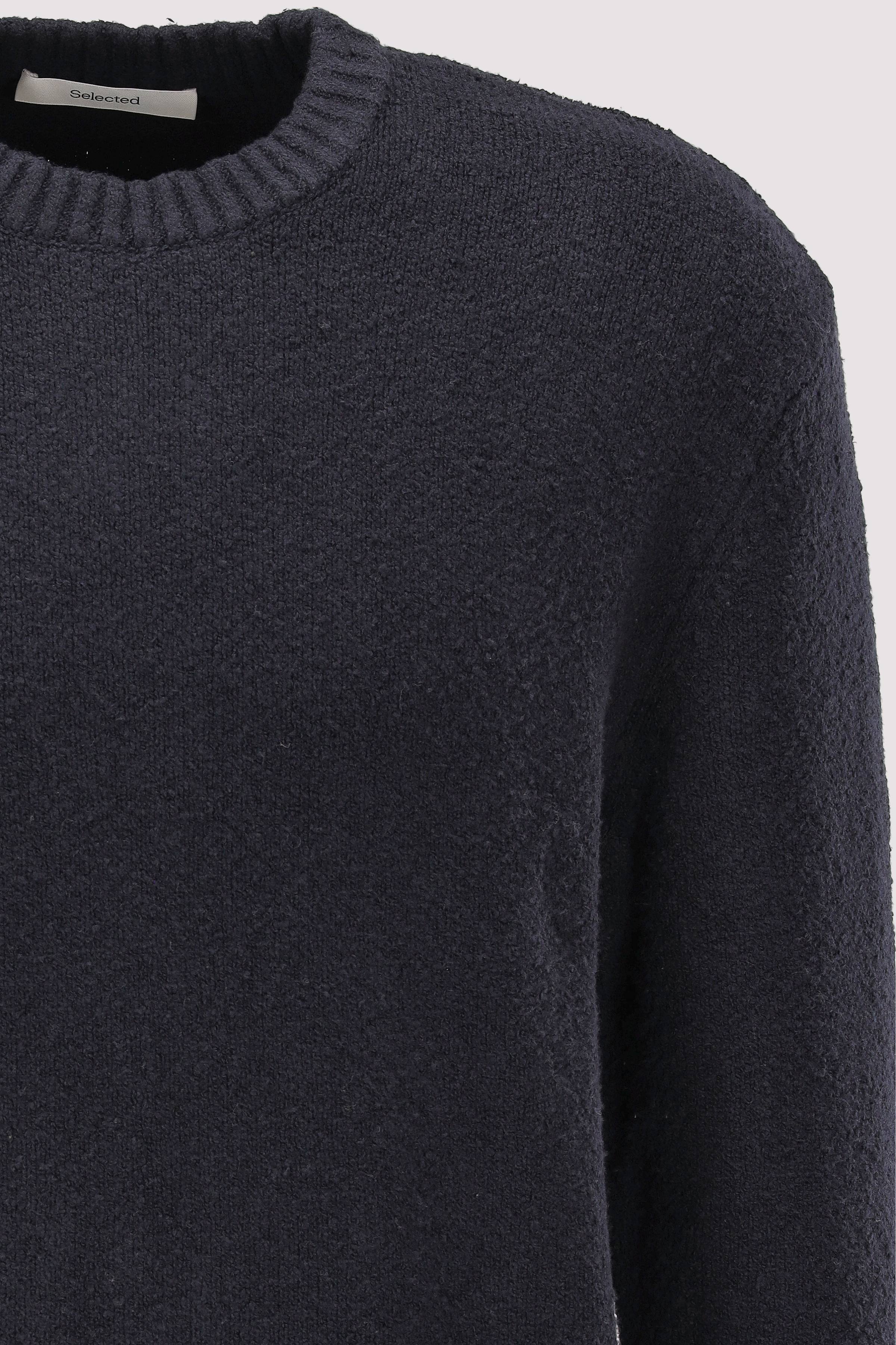 Selected - Rundhalspullover navy für Herren