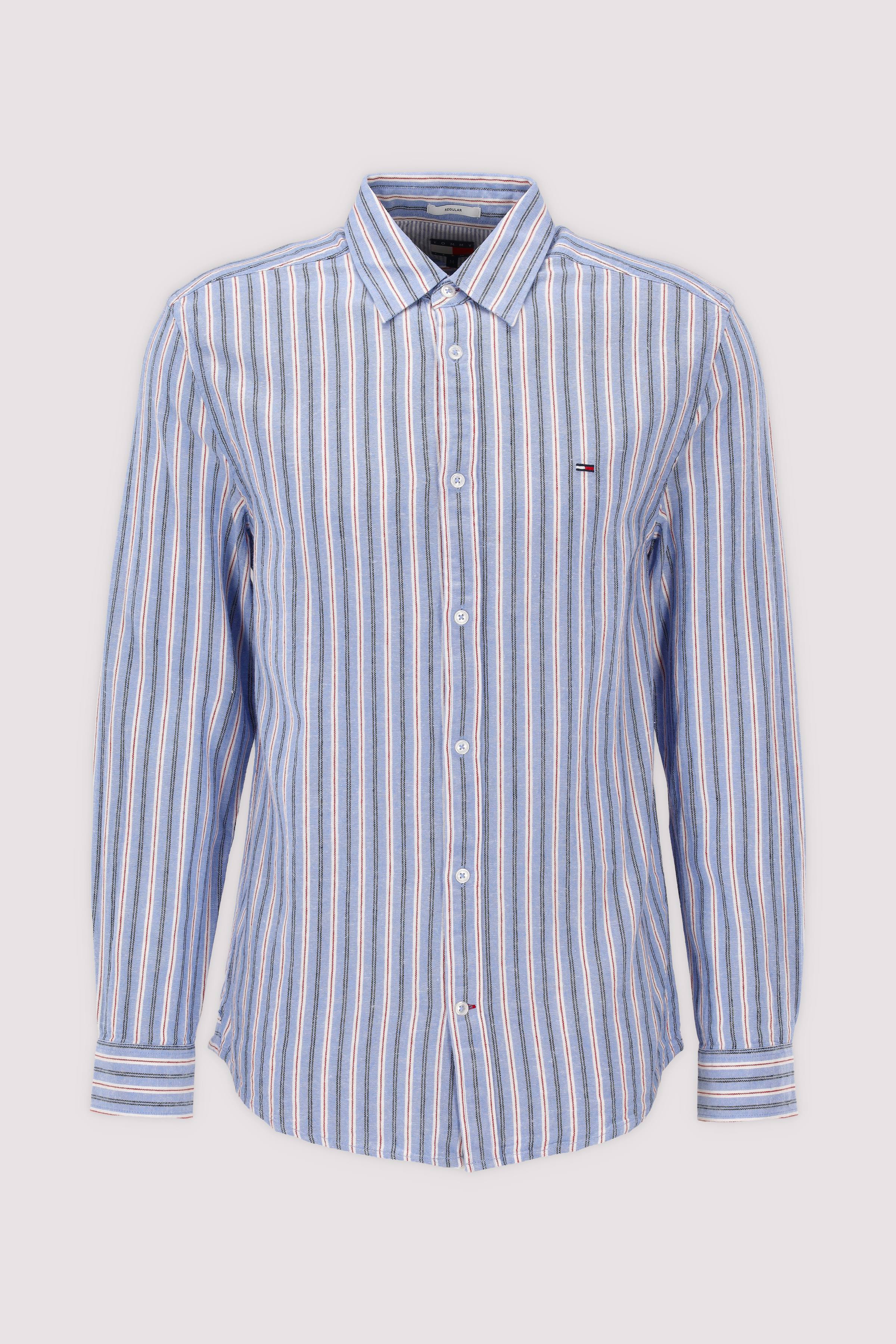 TJM REG LINEN MX STRP SHIRT EX