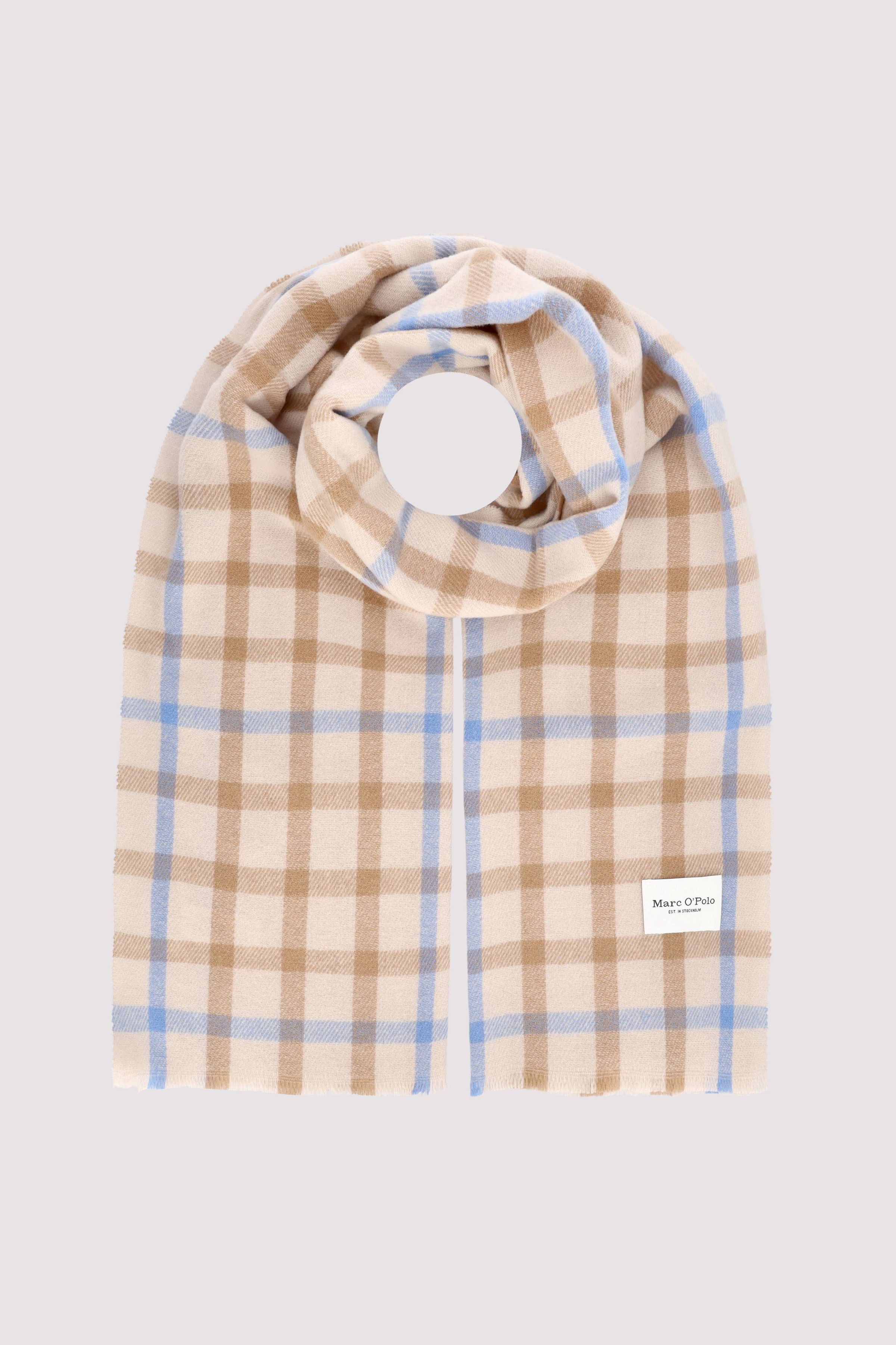 Scarf, lightweight wool, check