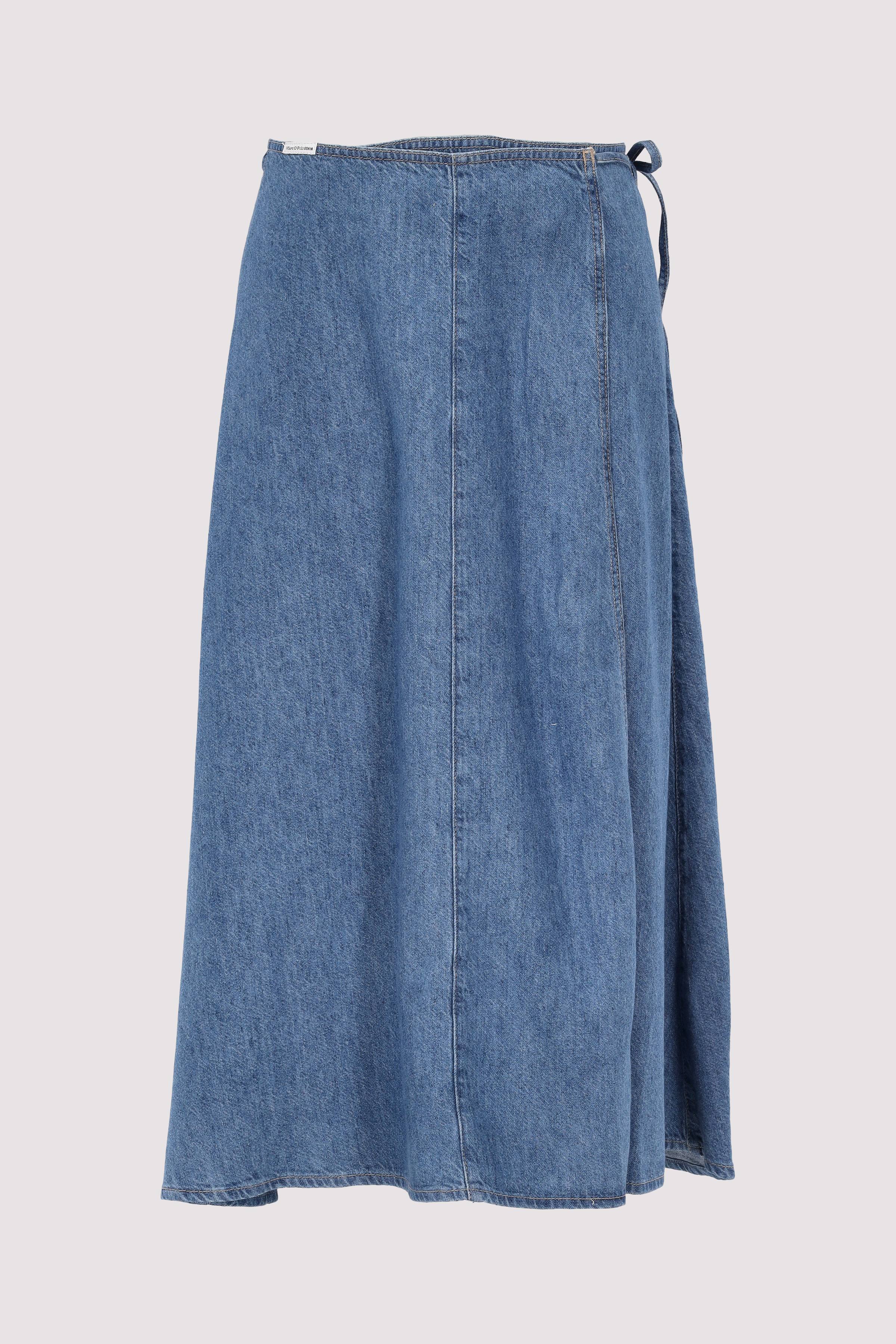 Denim Skirts, Wrap, Flared, Mi