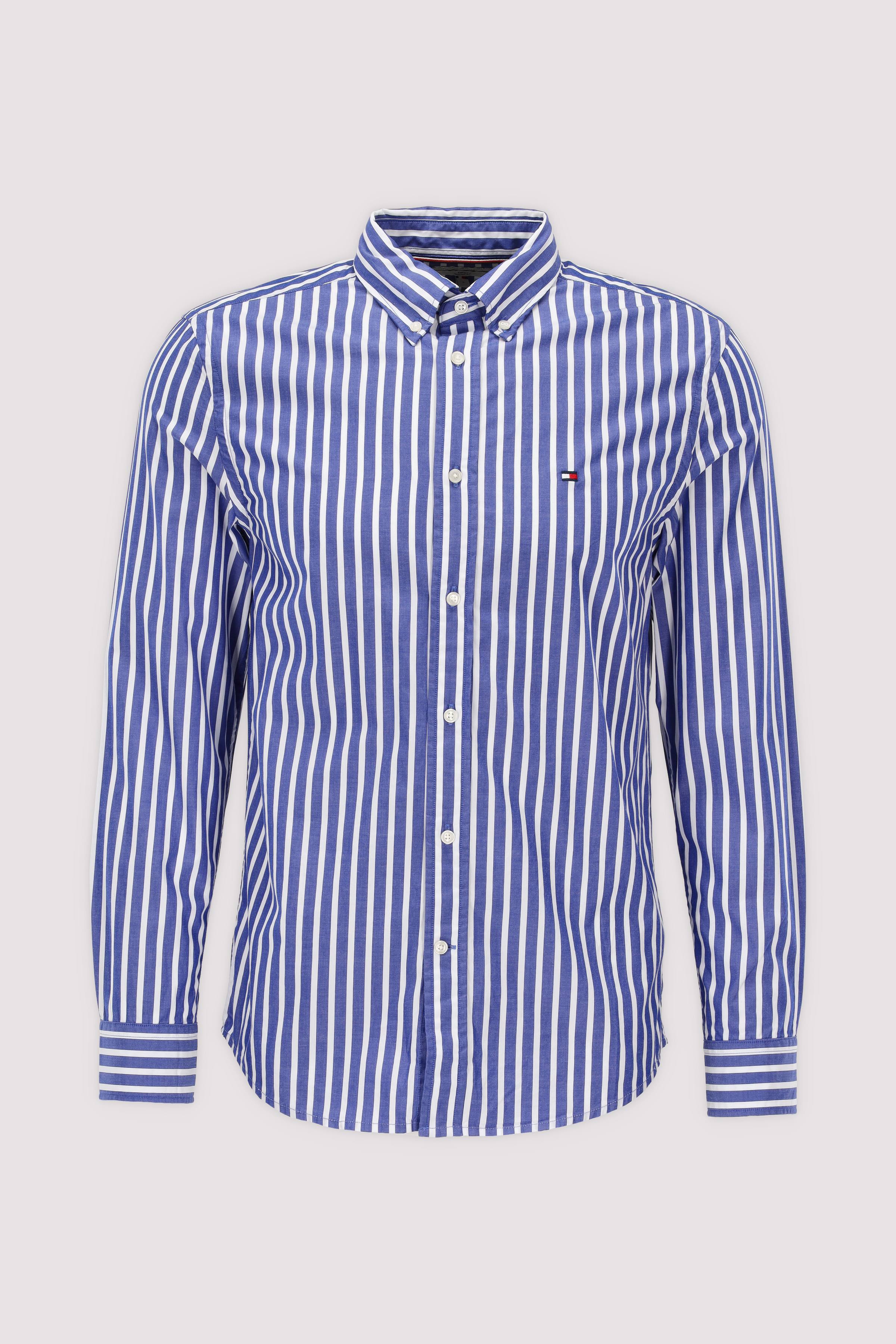 FLEX POPLIN SEASONAL STRIPE SH