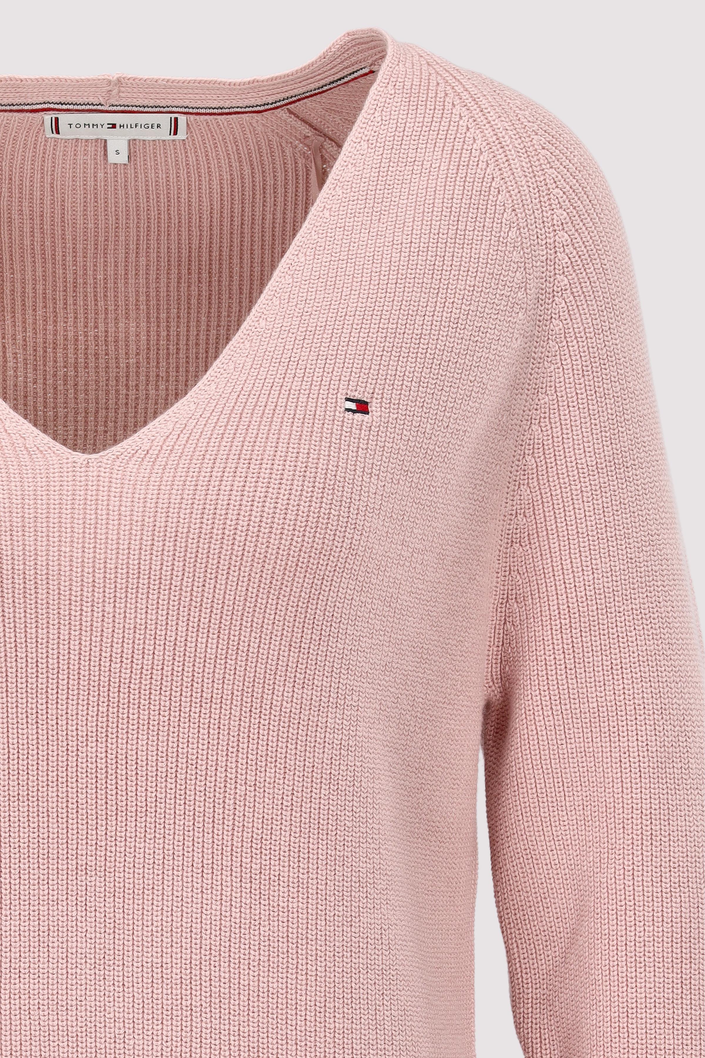 Tommy Hilfiger - CO CARDI STITCH V-NK LS