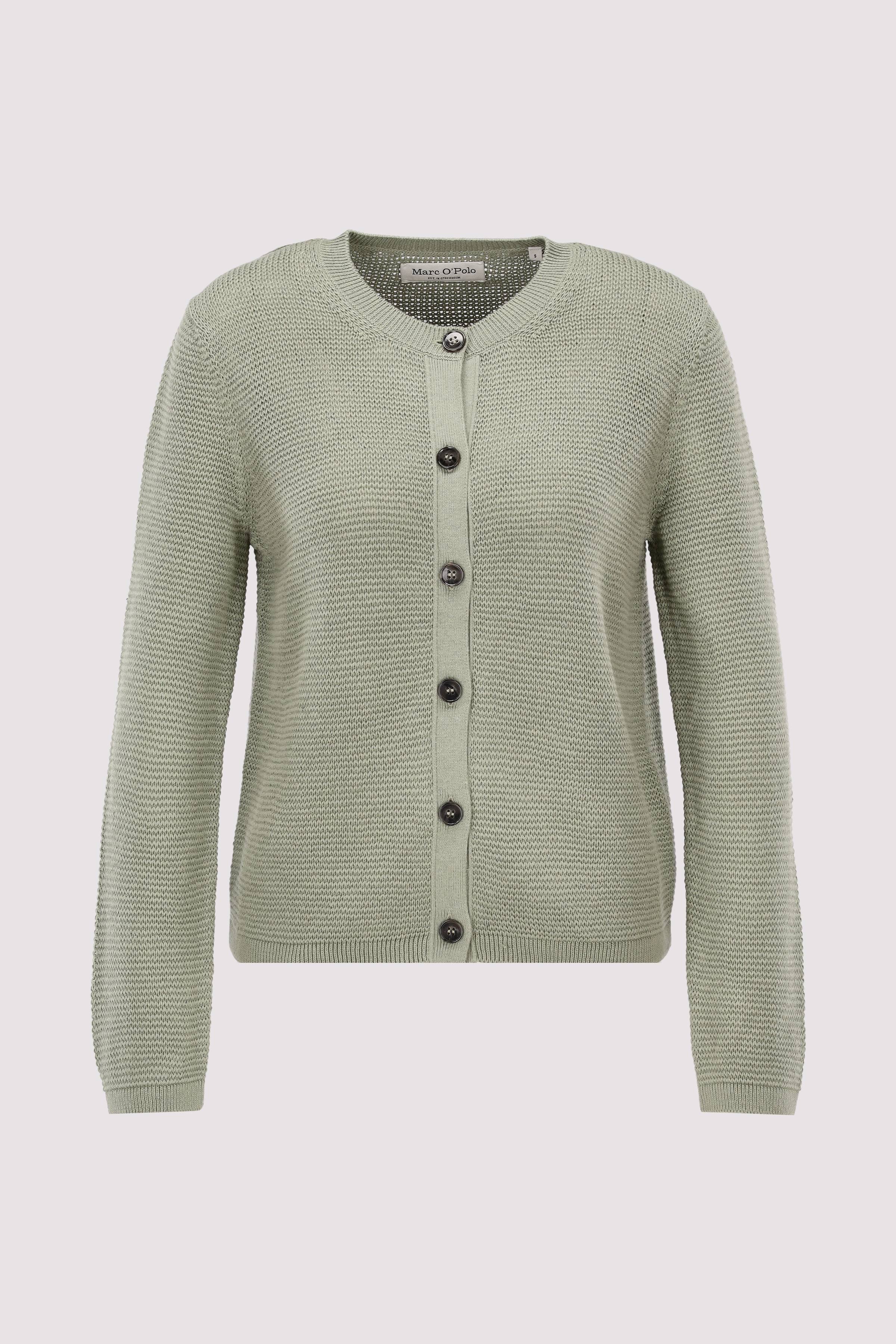 Cardigan, longsleeve, round ne