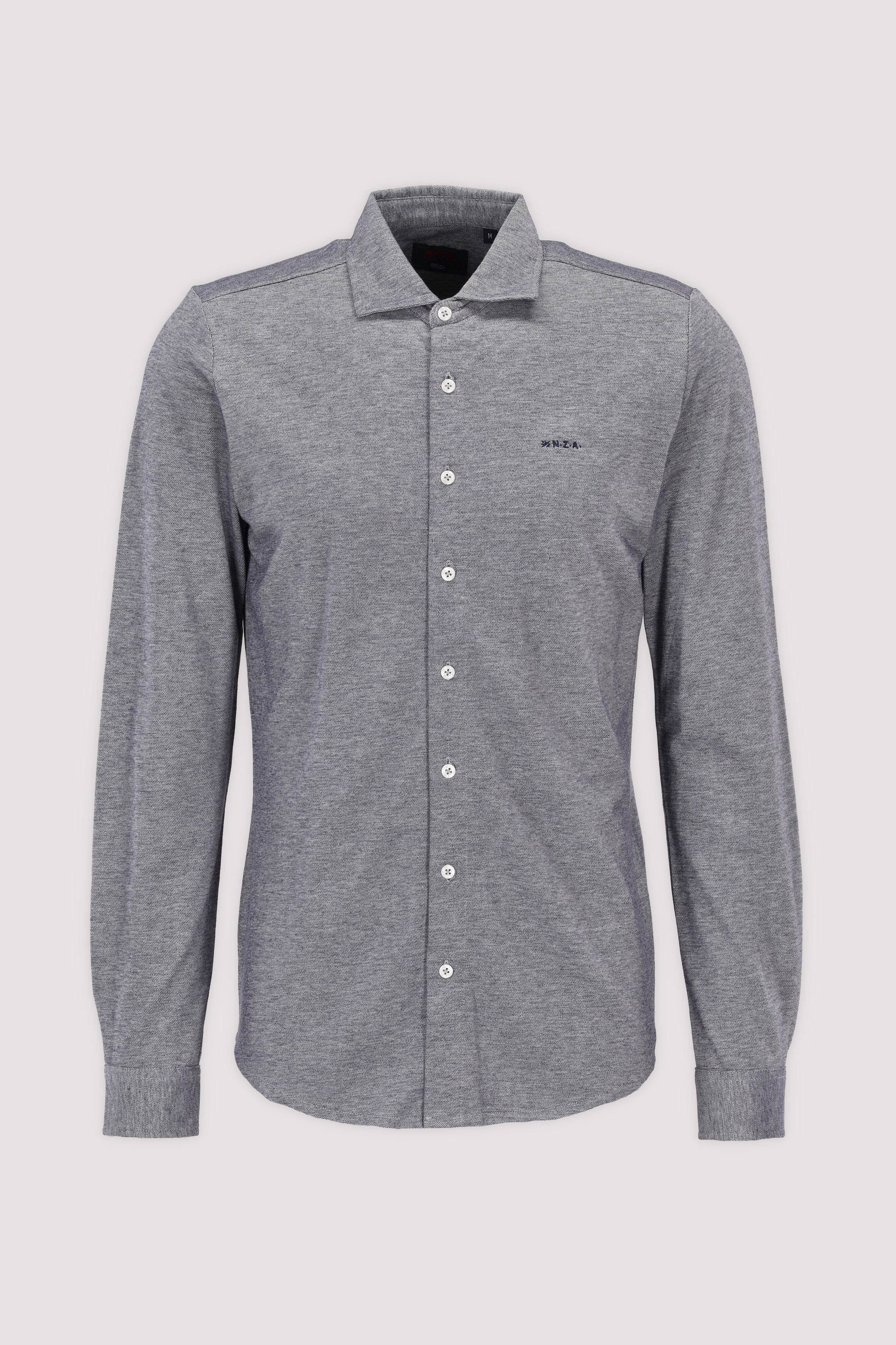 Langarmhemd Oxford navy melange Komfort