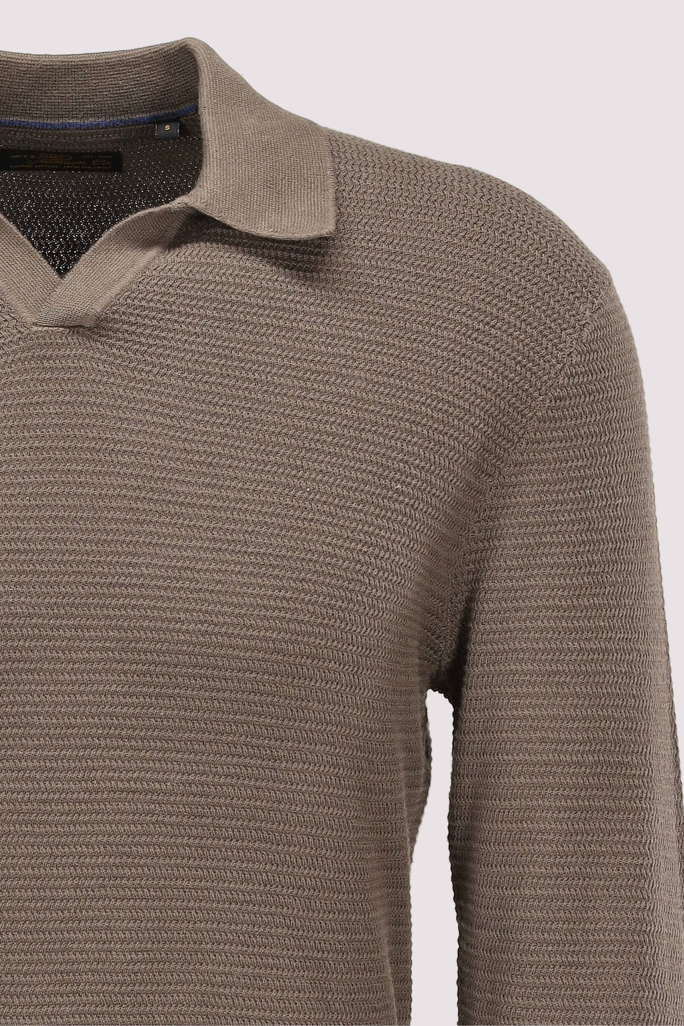 Jack and Jones - JPRBLURILEY KNIT SPLIT NECK LS