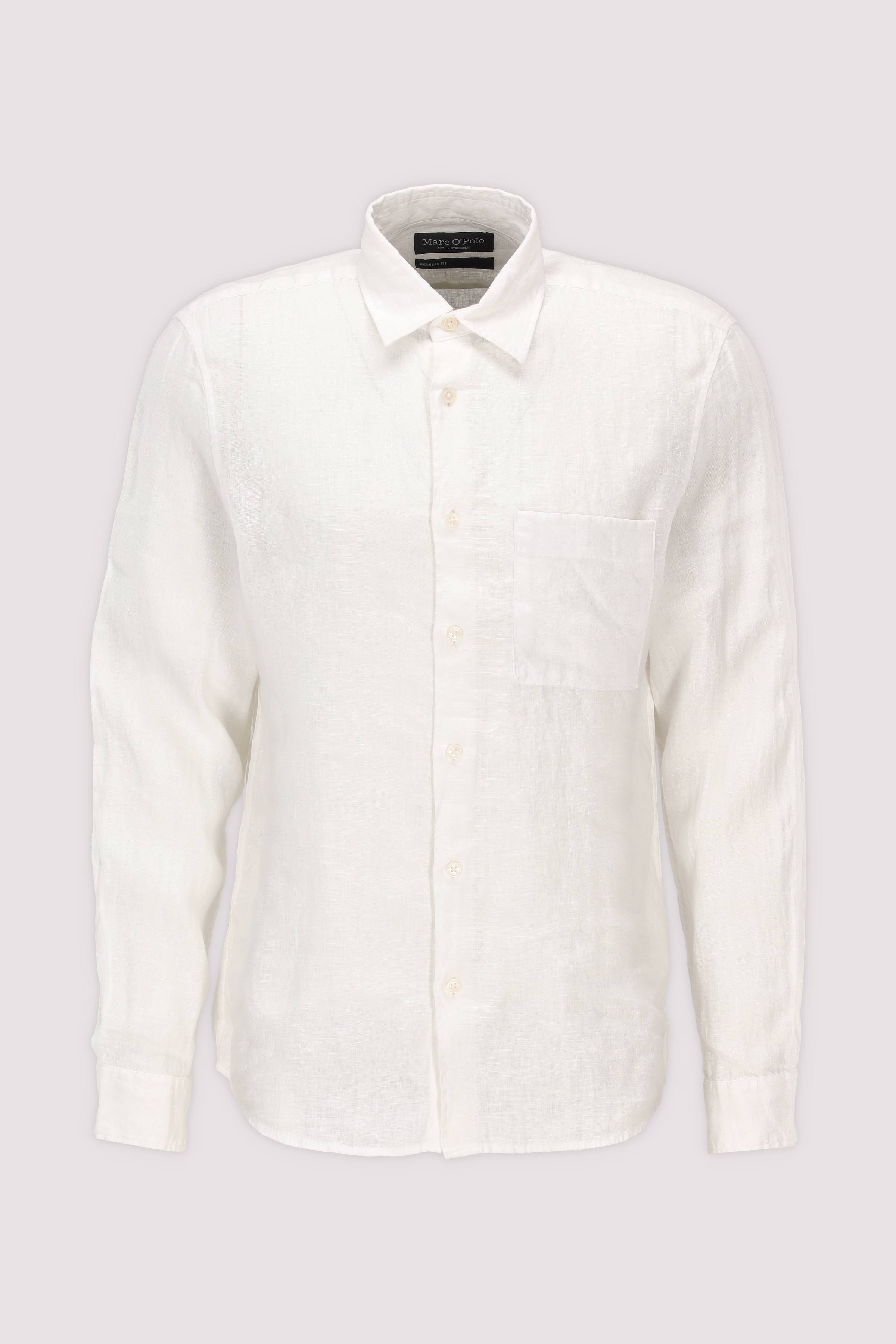 Marc O Polo Casual - Marc O'Polo Leinenhemd Weiß Herren