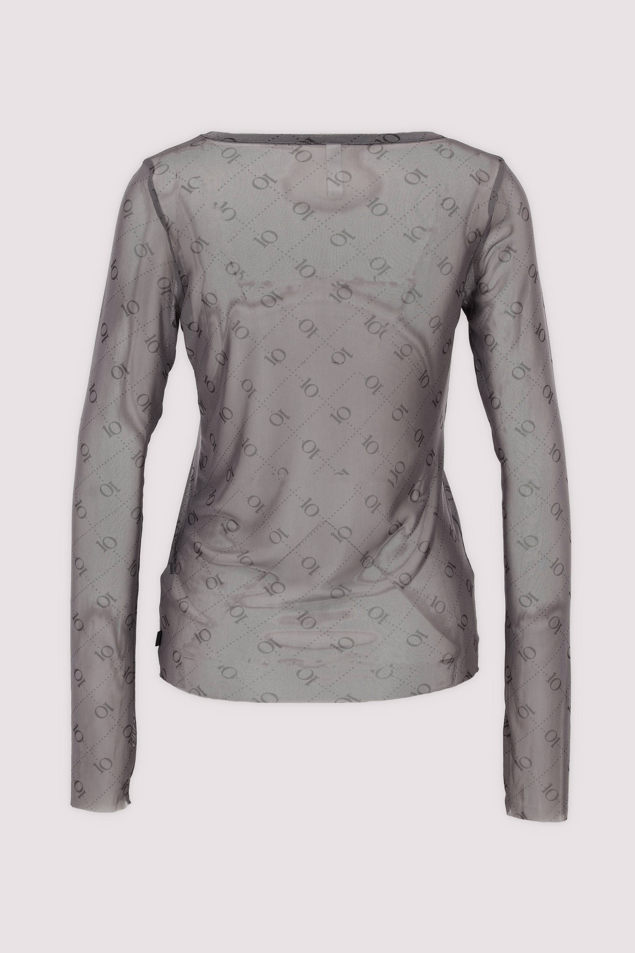 10Days Damen Longsleeve steel blue weich