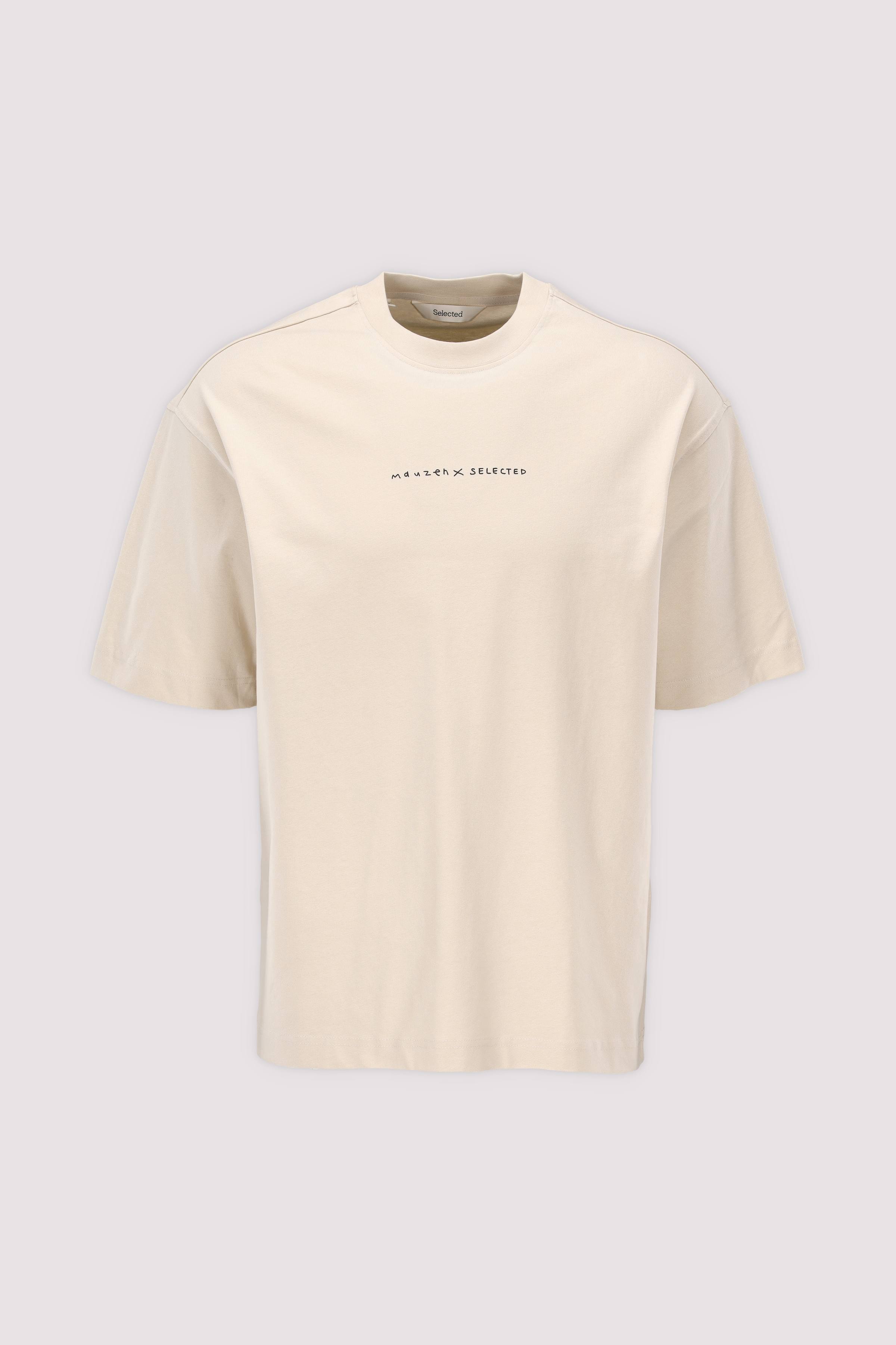 Selected Herren T-Shirt in Beige