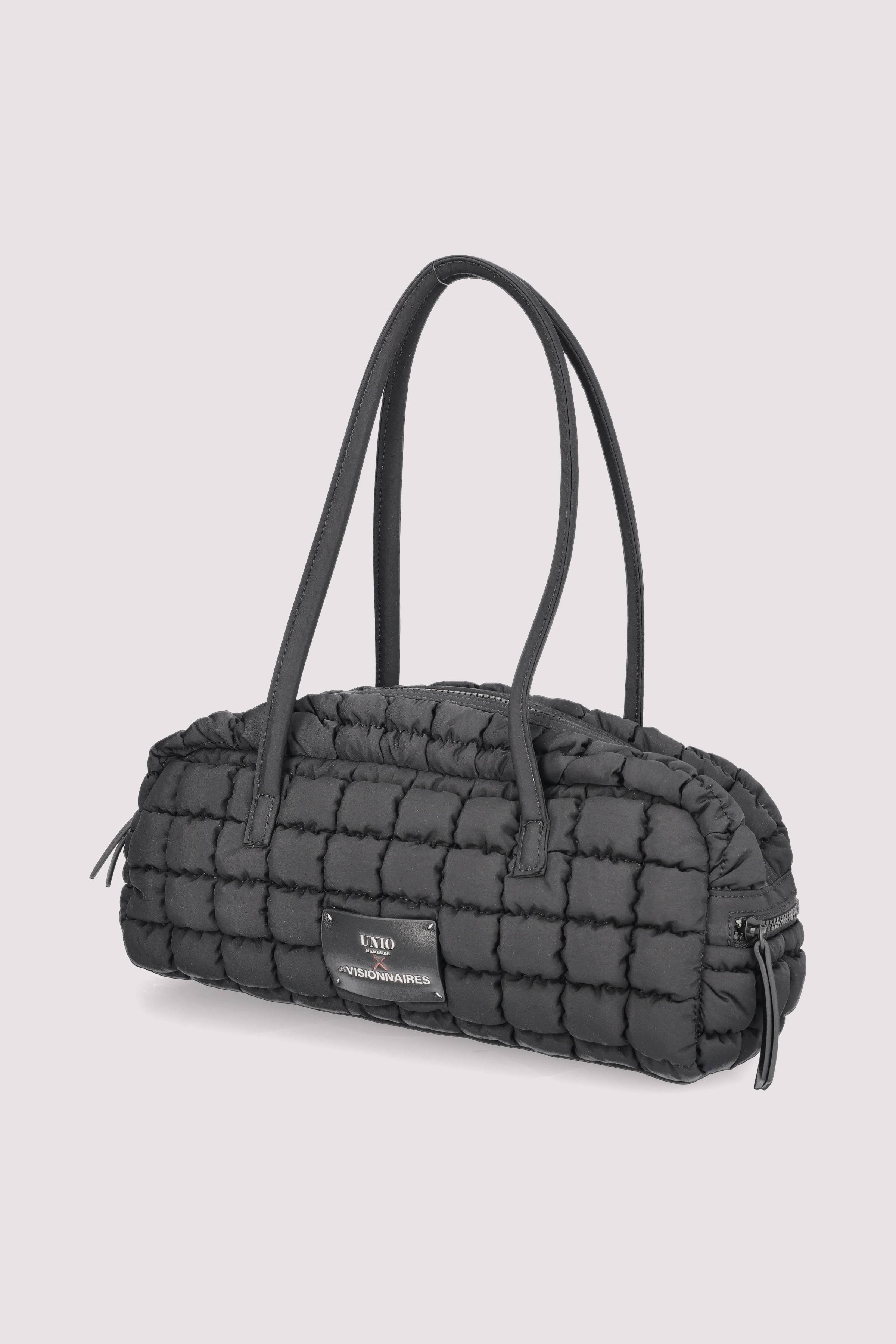 Les Visionnaires - Schwarze Nylon-Schultertasche, nachhalti