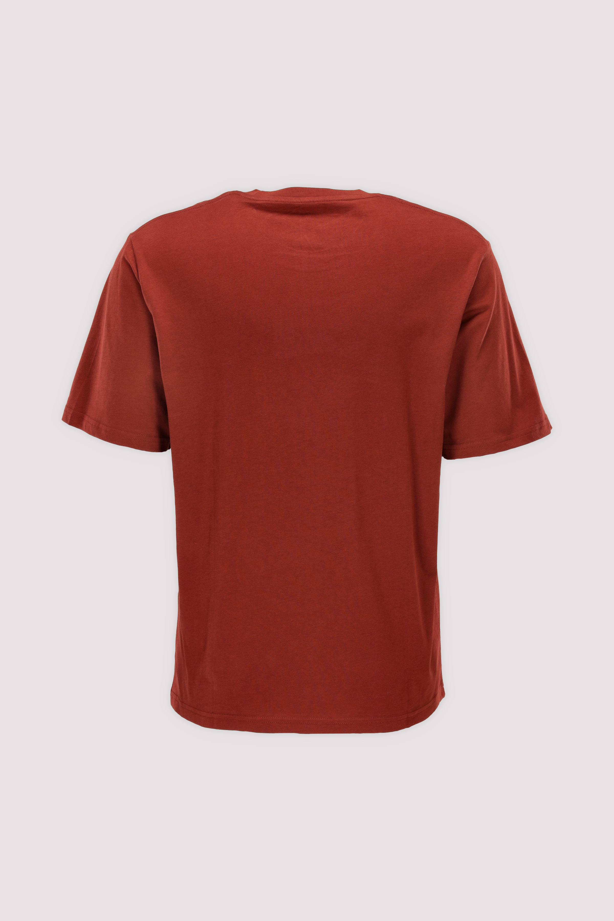 Kurzarm-T-Shirt Ziegelrot, weicher Griff
