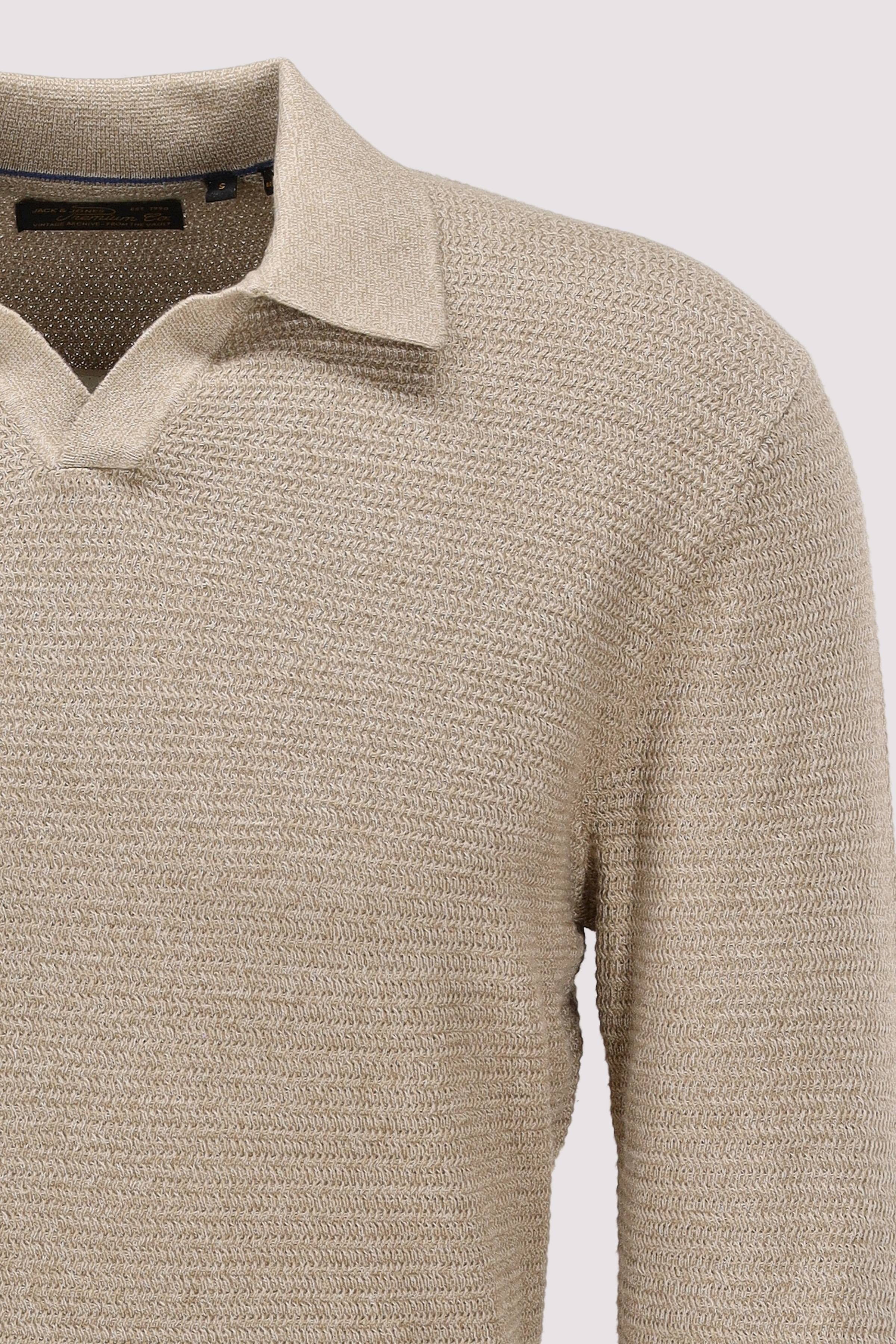 Jack and Jones - JPRBLURILEY KNIT SPLIT NECK LS