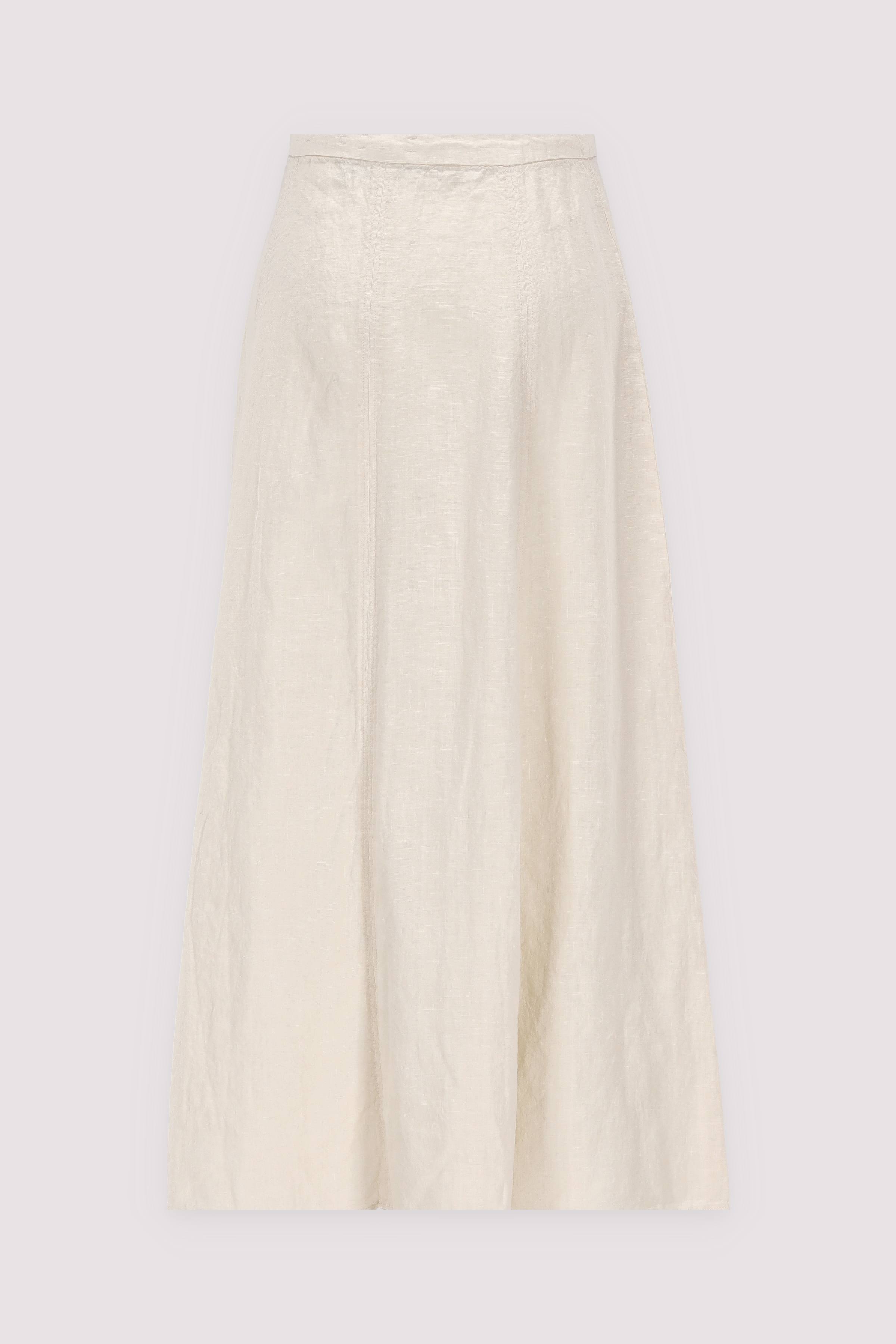 Woven skirt, medium length, fl