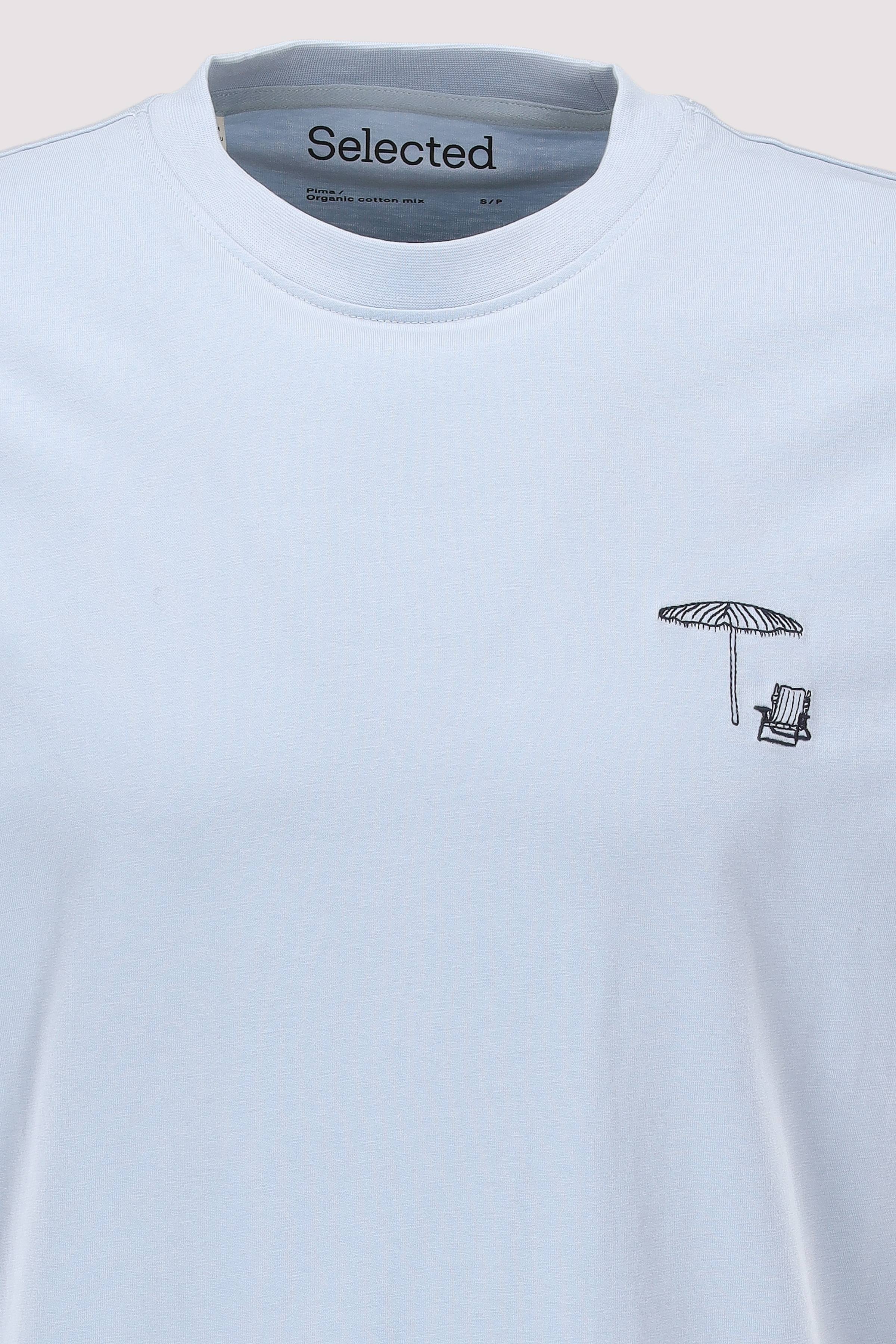 Selected - Selected Herren T-Shirt in Cashmere Blue