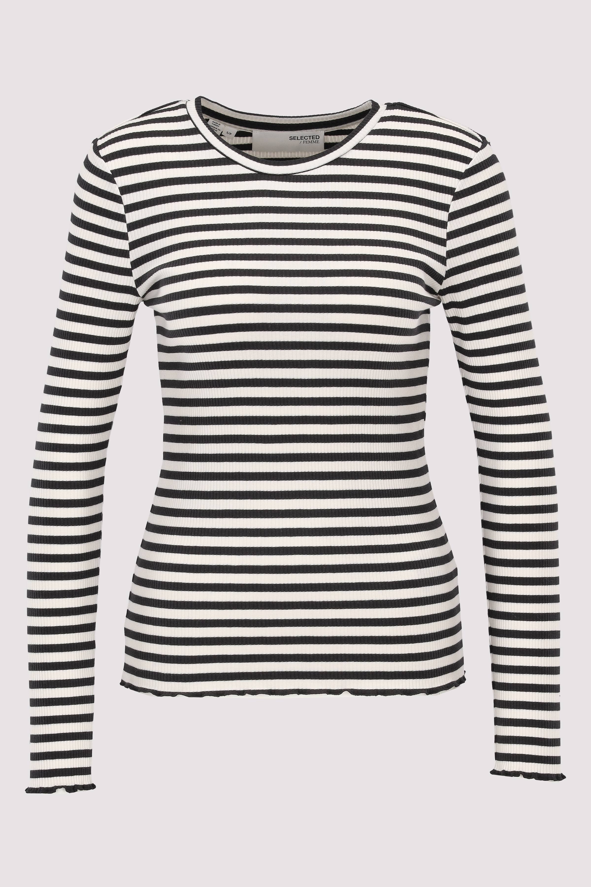 SLFANNA LS CREW NECK TEE STR N