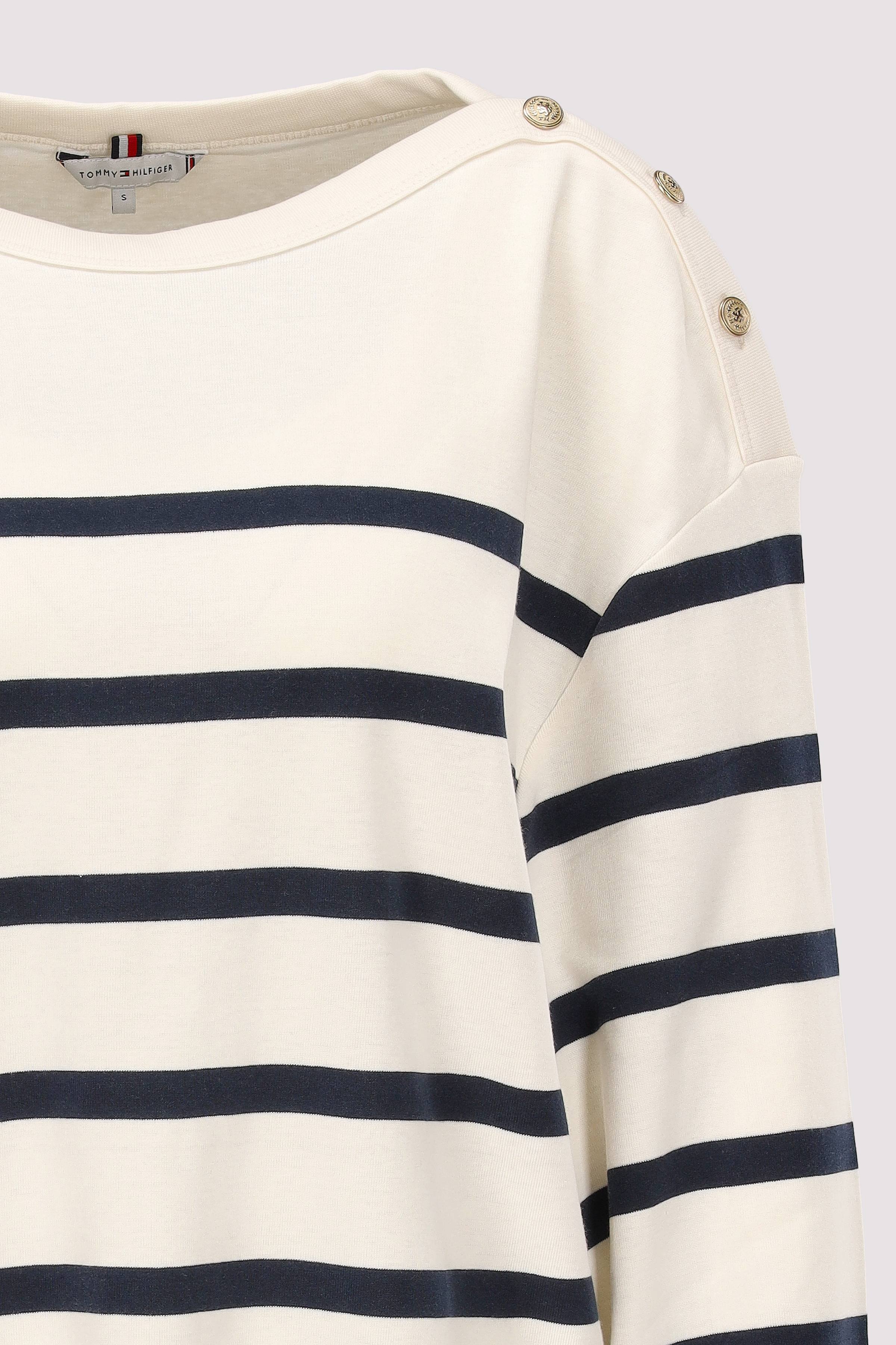 Tommy Hilfiger - LWK GOLD BUTTON BOAT-NK LS TEE