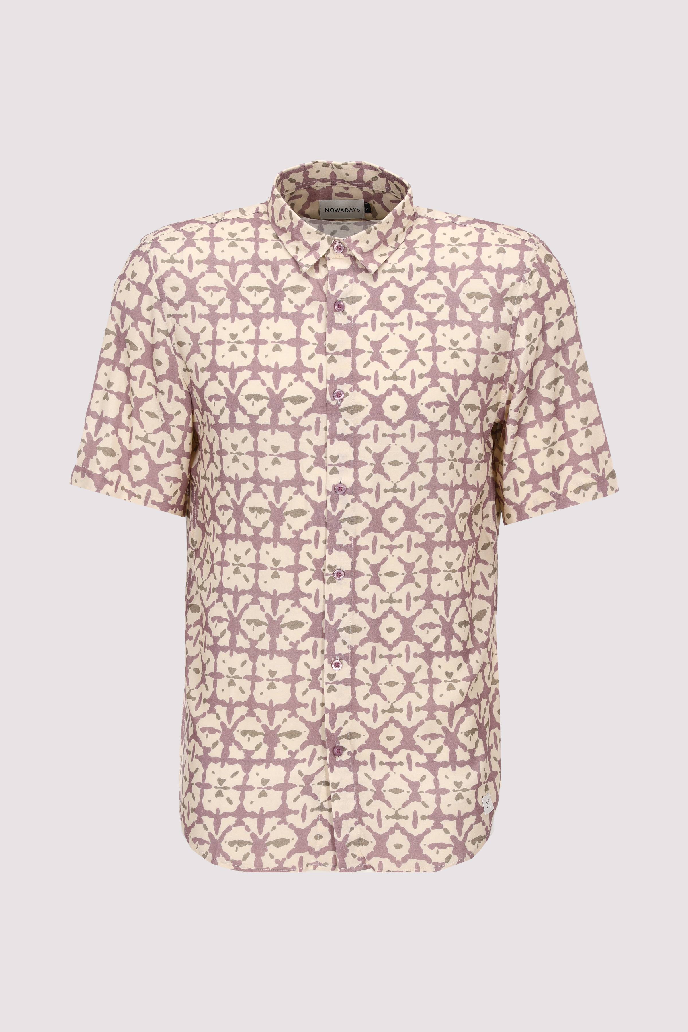 NOWADAYS - tile print viscose shirt NOWADAYS - tile print viscose shirt