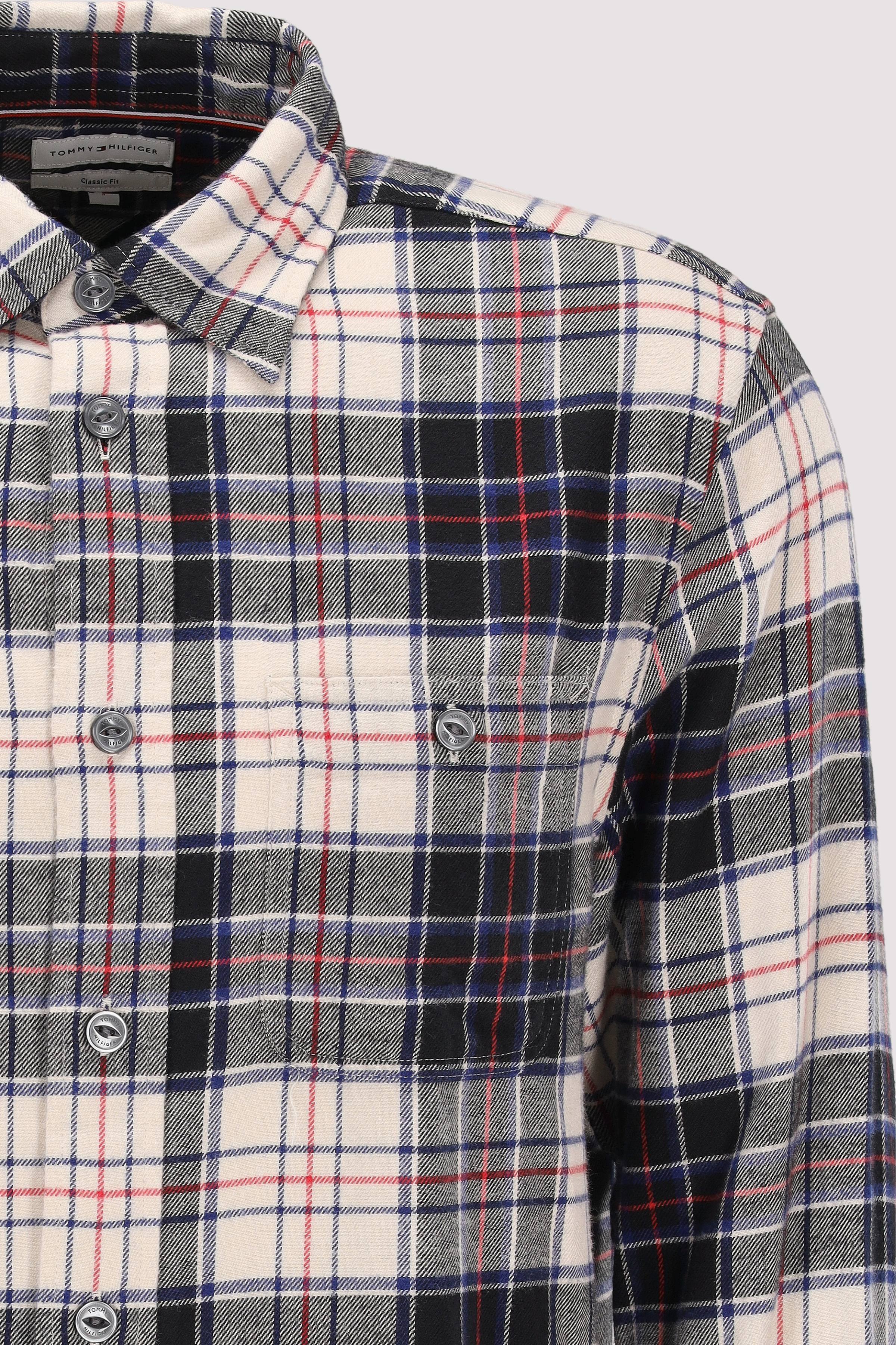 Tommy Hilfiger - Tommy Hilfiger Herren Langarmhemd weiß