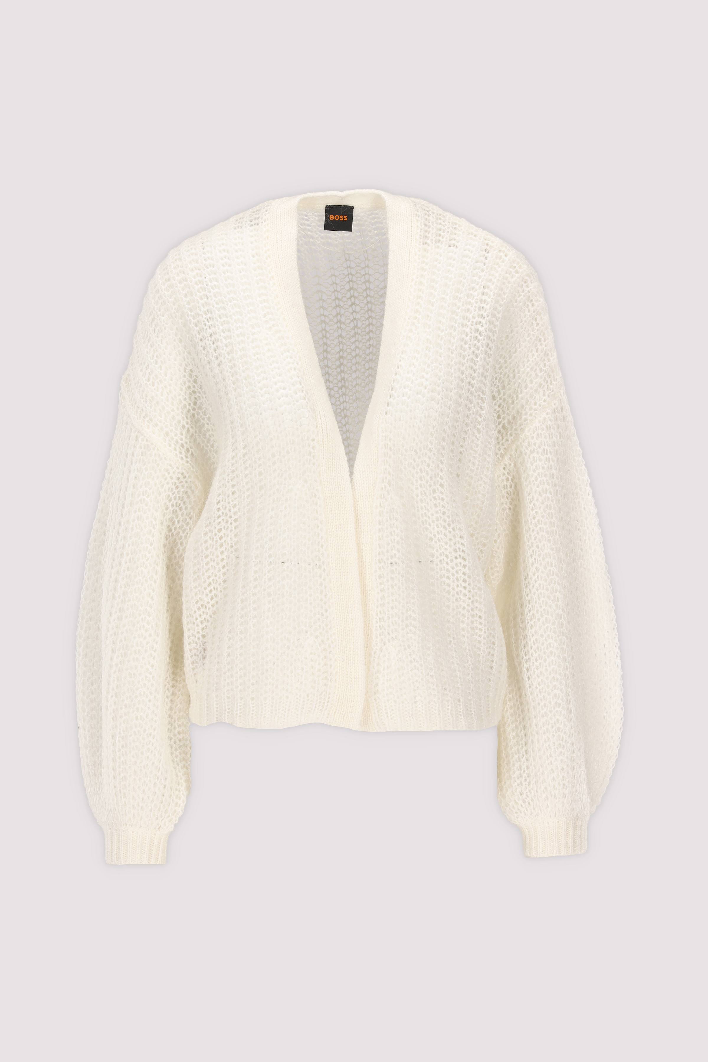 HUGO Cardigan offwhite lässiger Look