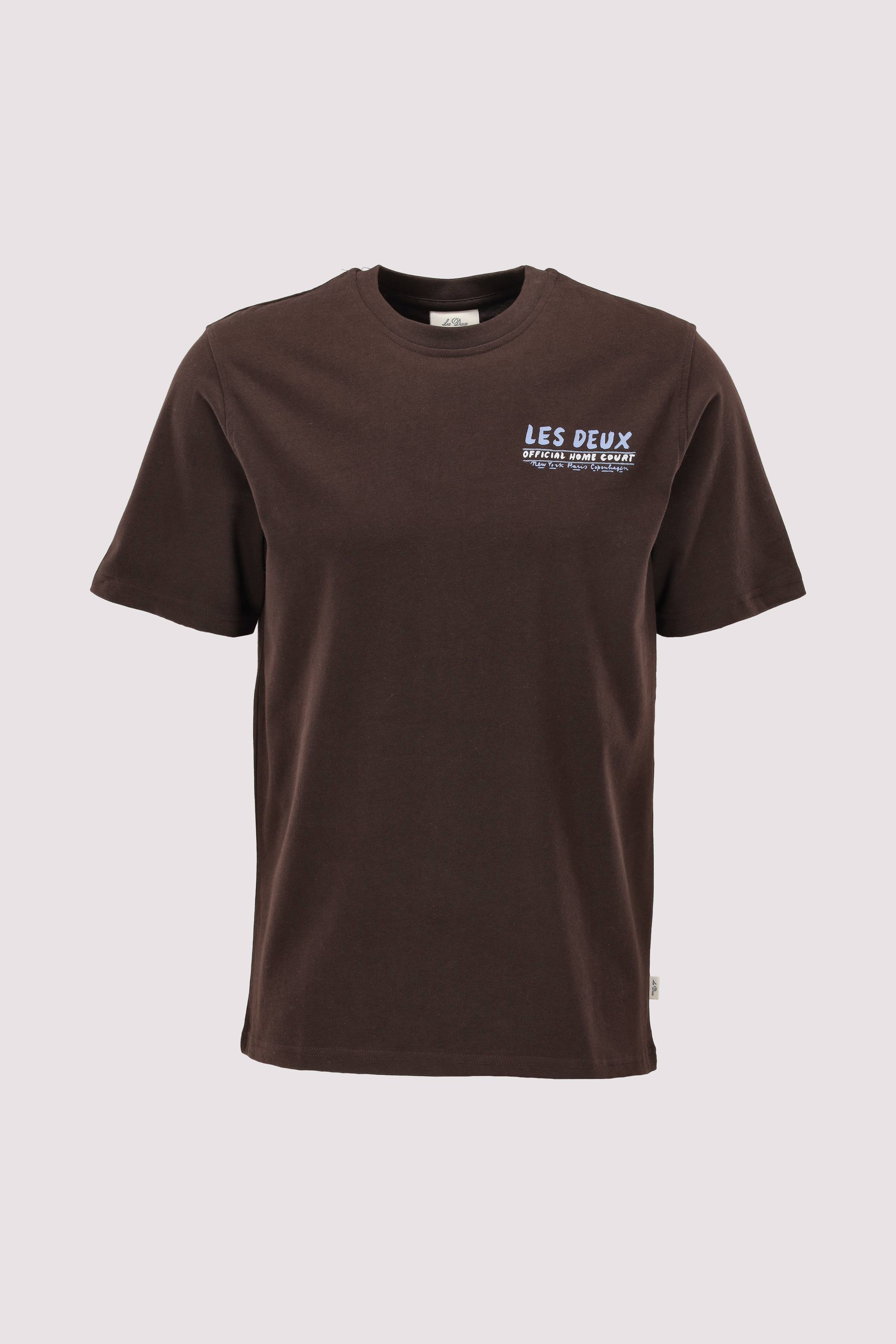 Les Deux T‑Shirt braun, zeitloser Look