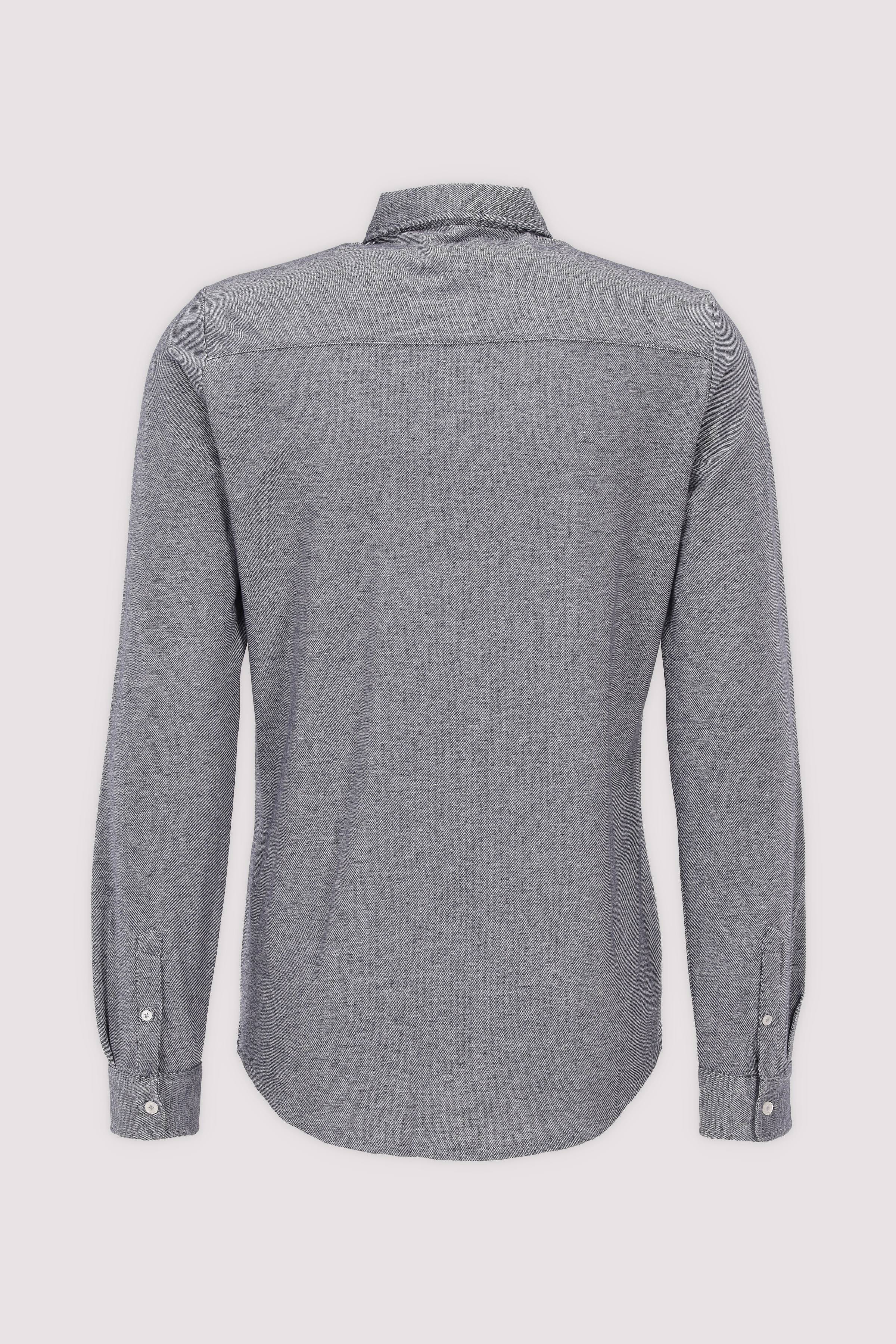 Langarmhemd Oxford navy melange Komfort